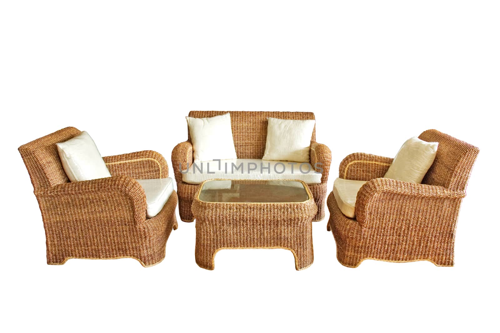 Luxury furniture isolated on white background