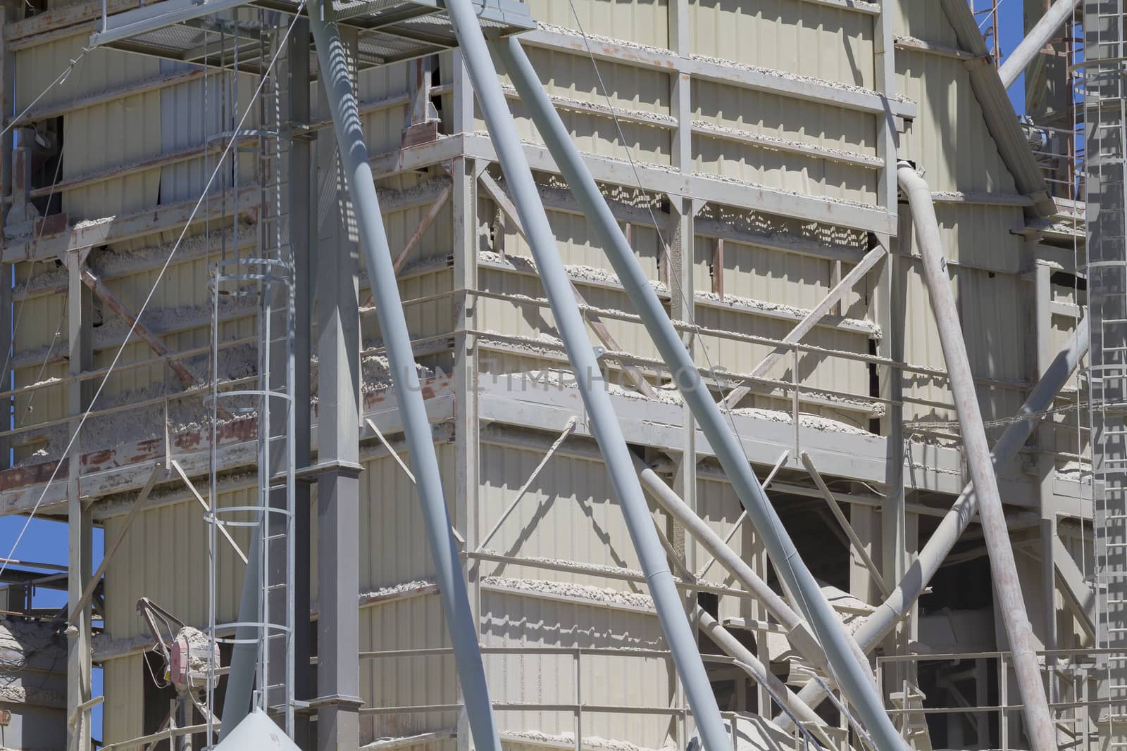 modern industry and refinery, details of pipes and smokestacks