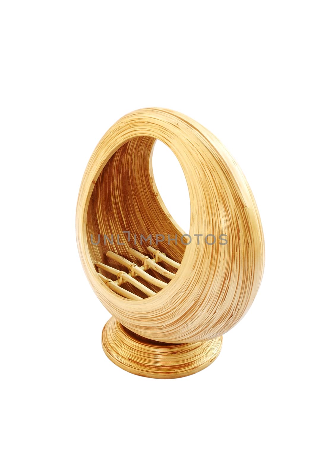 Bamboo basket isolated o by NuwatPhoto