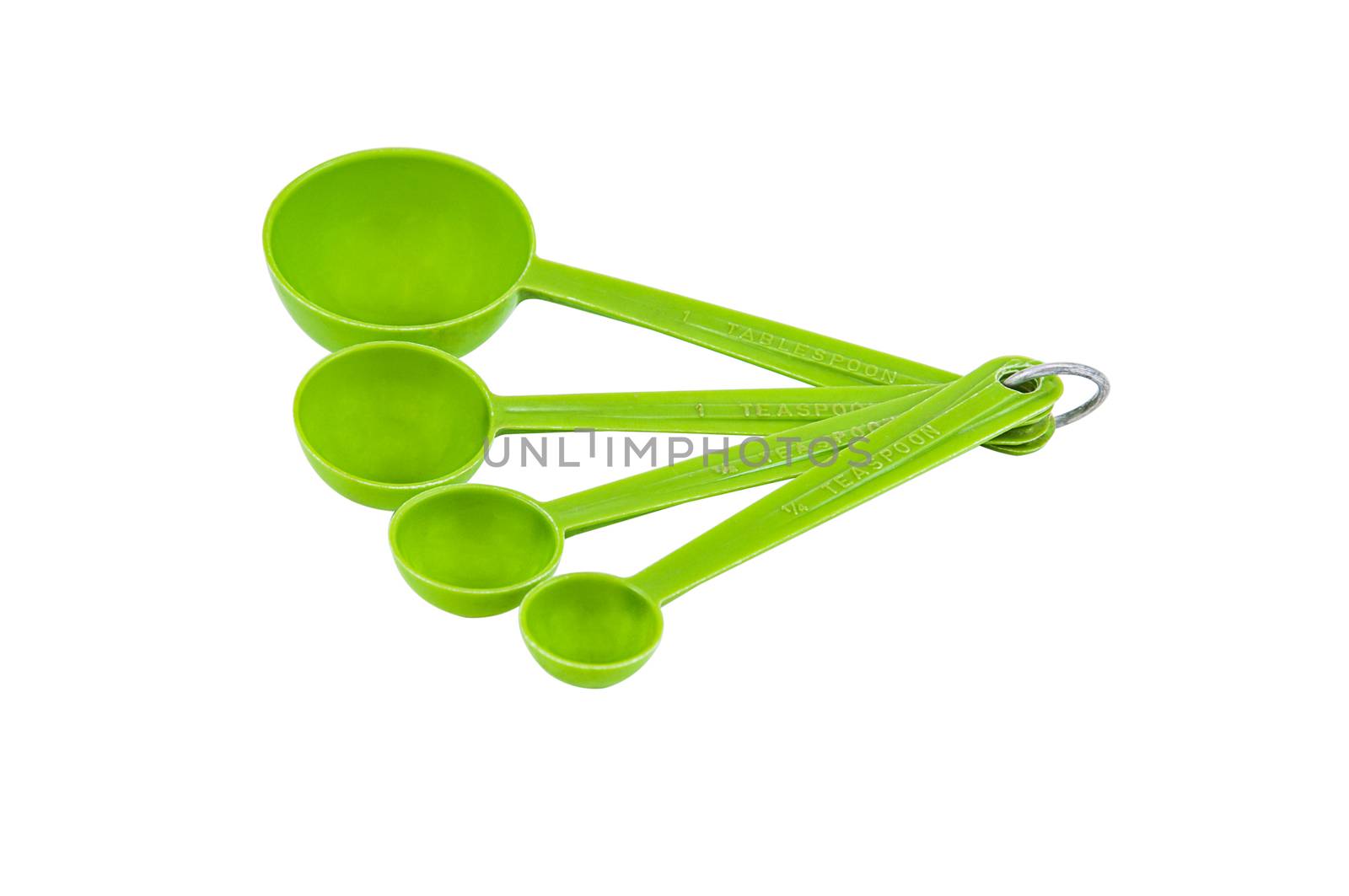 Measuring Spoons isolated on white background  with clipping path