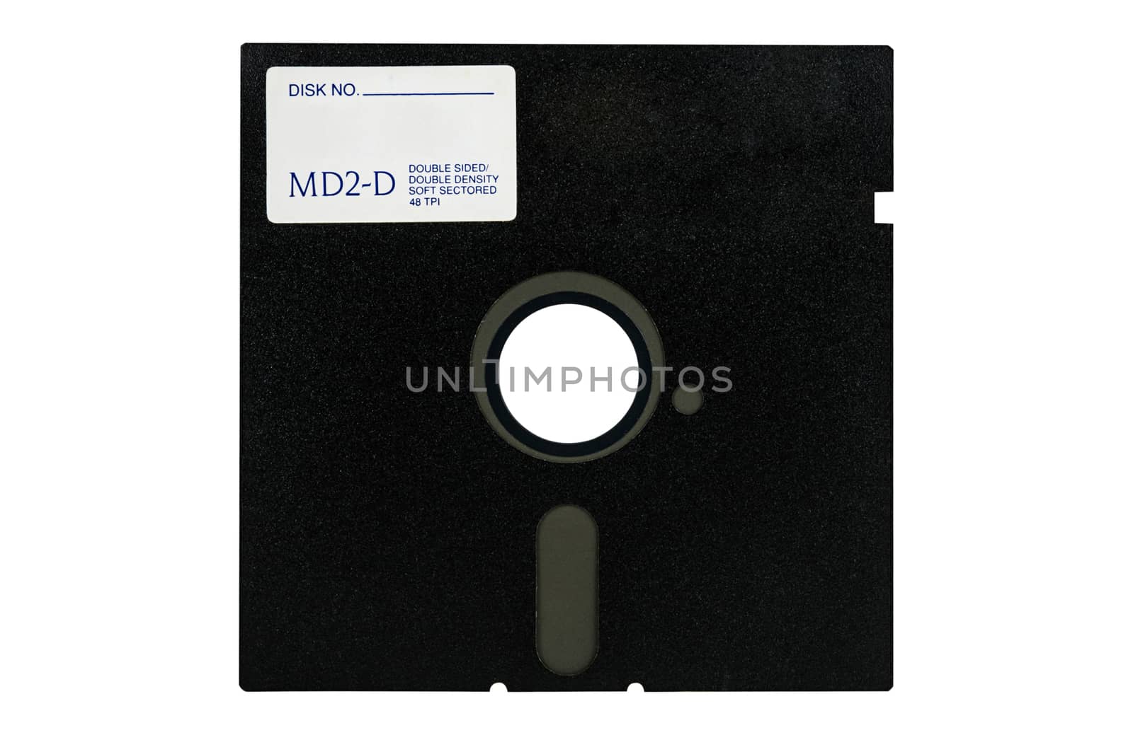 Old diskette 5 25 inches isolated on white with clipping path