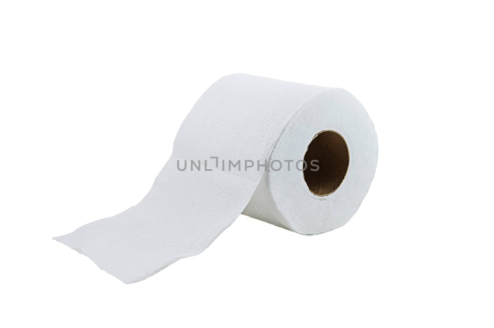 Toilet paper isolated on a white background with clipping path