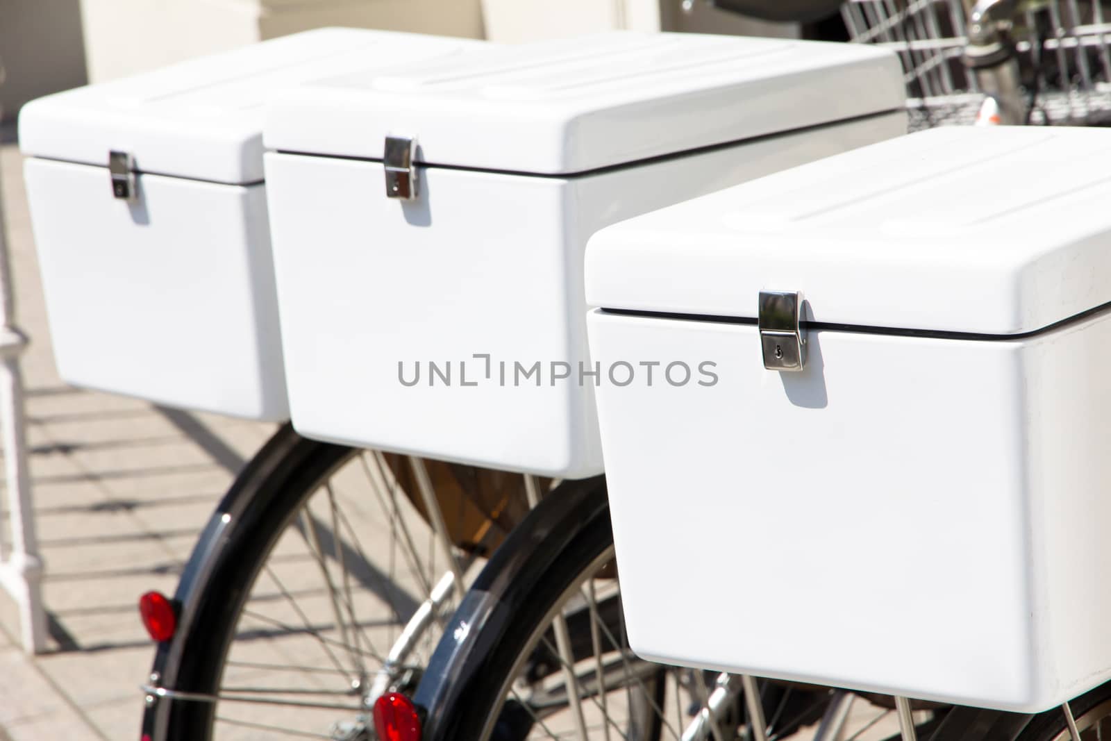 Bicycle delivery service on Tokyo streets
