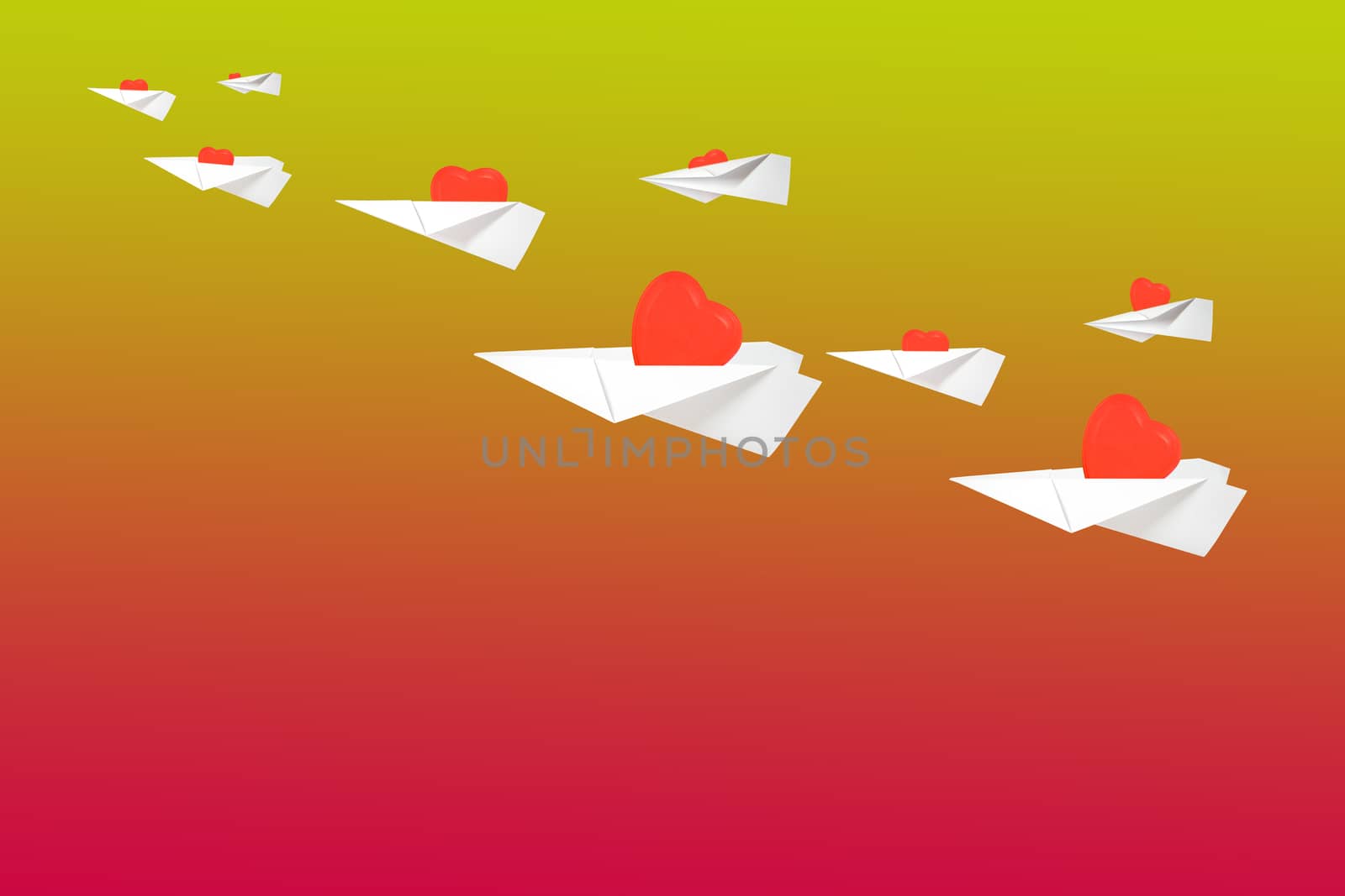 aircraft paper carry heart