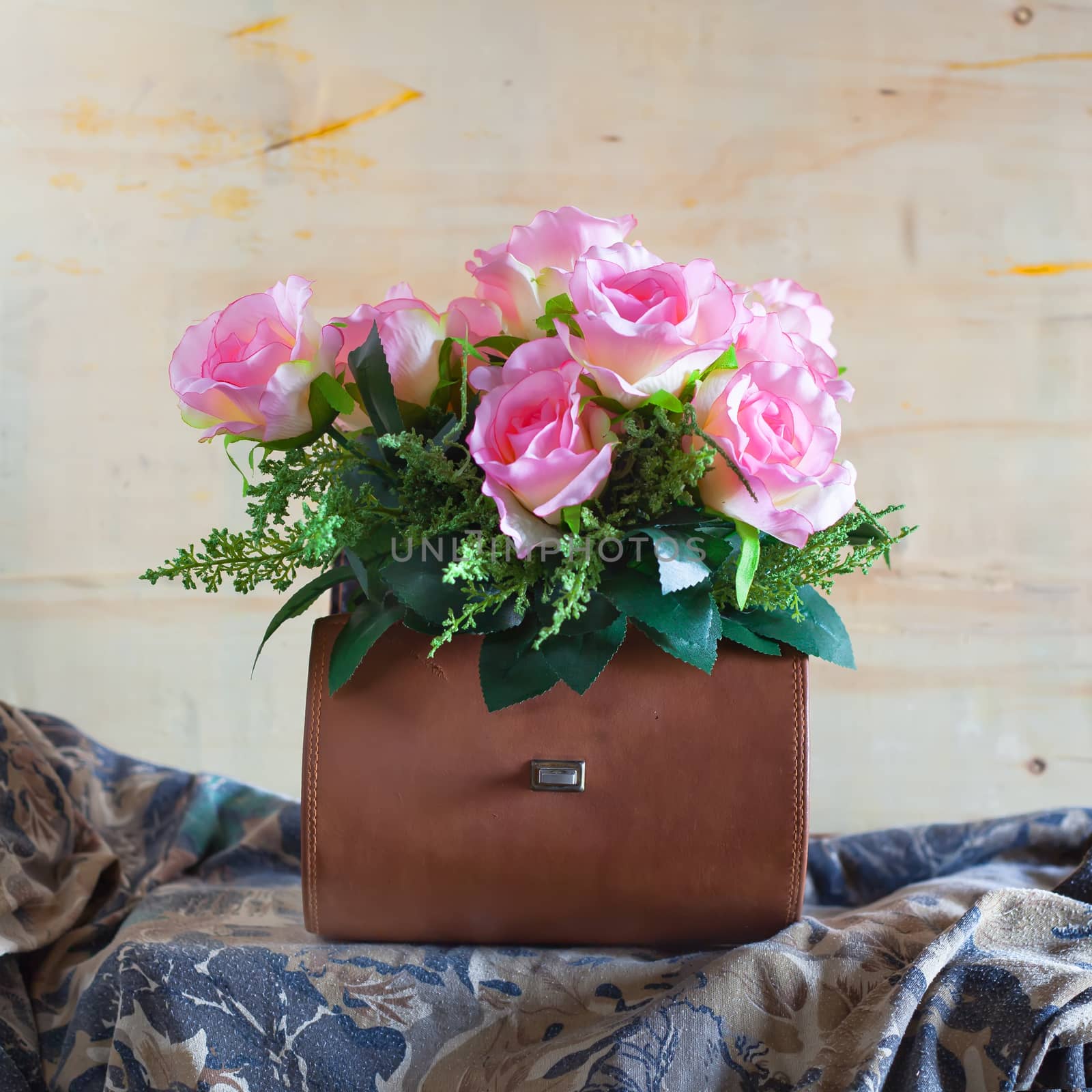flowers in bag still life
