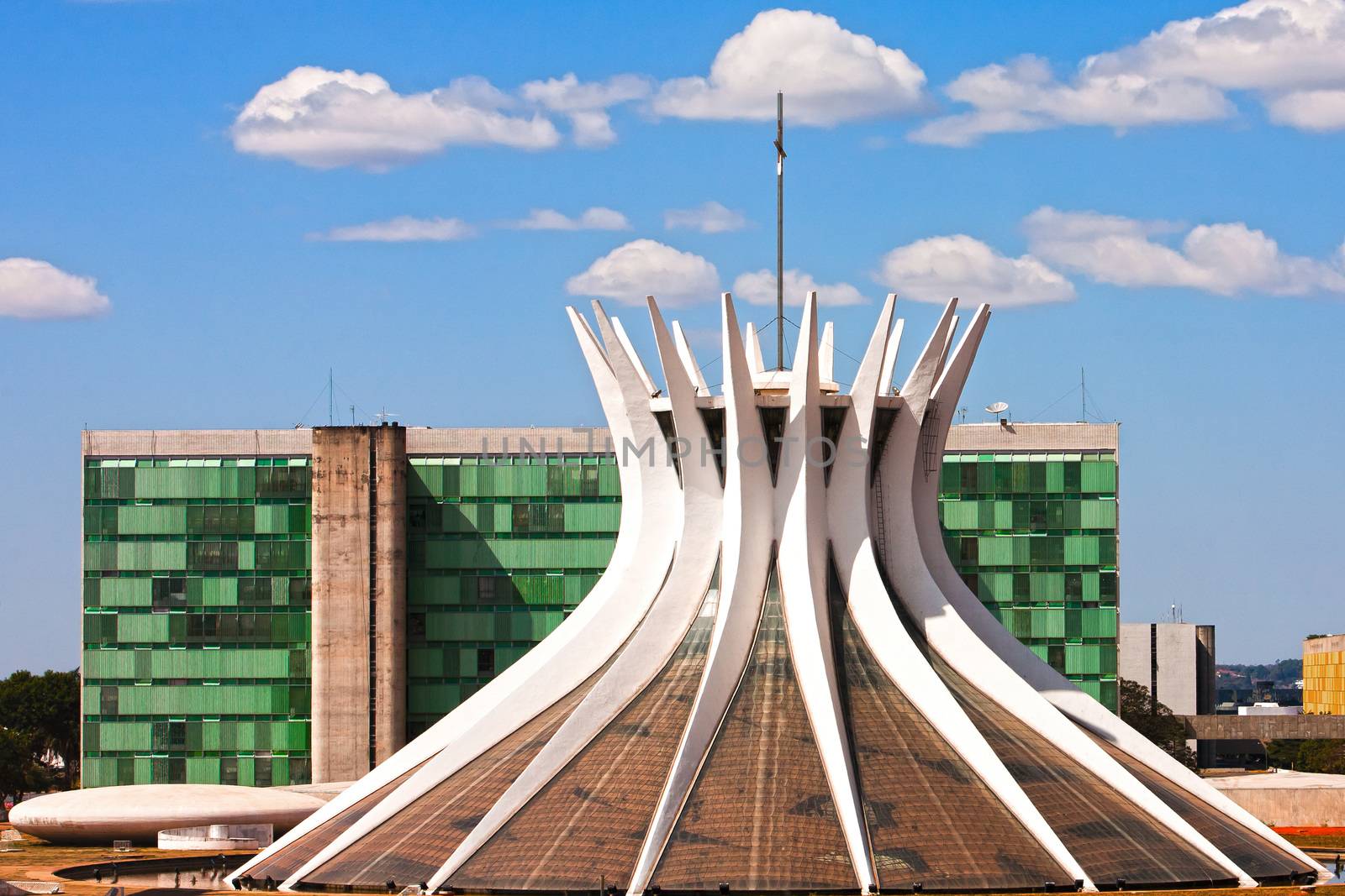 Cathedral Metropolitana Nossa Senhora Aparecida The Metropolitan Cathedral of Brasilia city capital of Brazil UNESCO World Heritage site is an expression of the geniality of the architect Oscar Niemeyer
