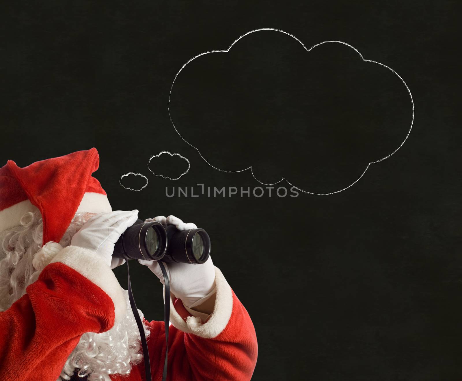 Father Christmas Business Strategy idea thought bubble by alistaircotton