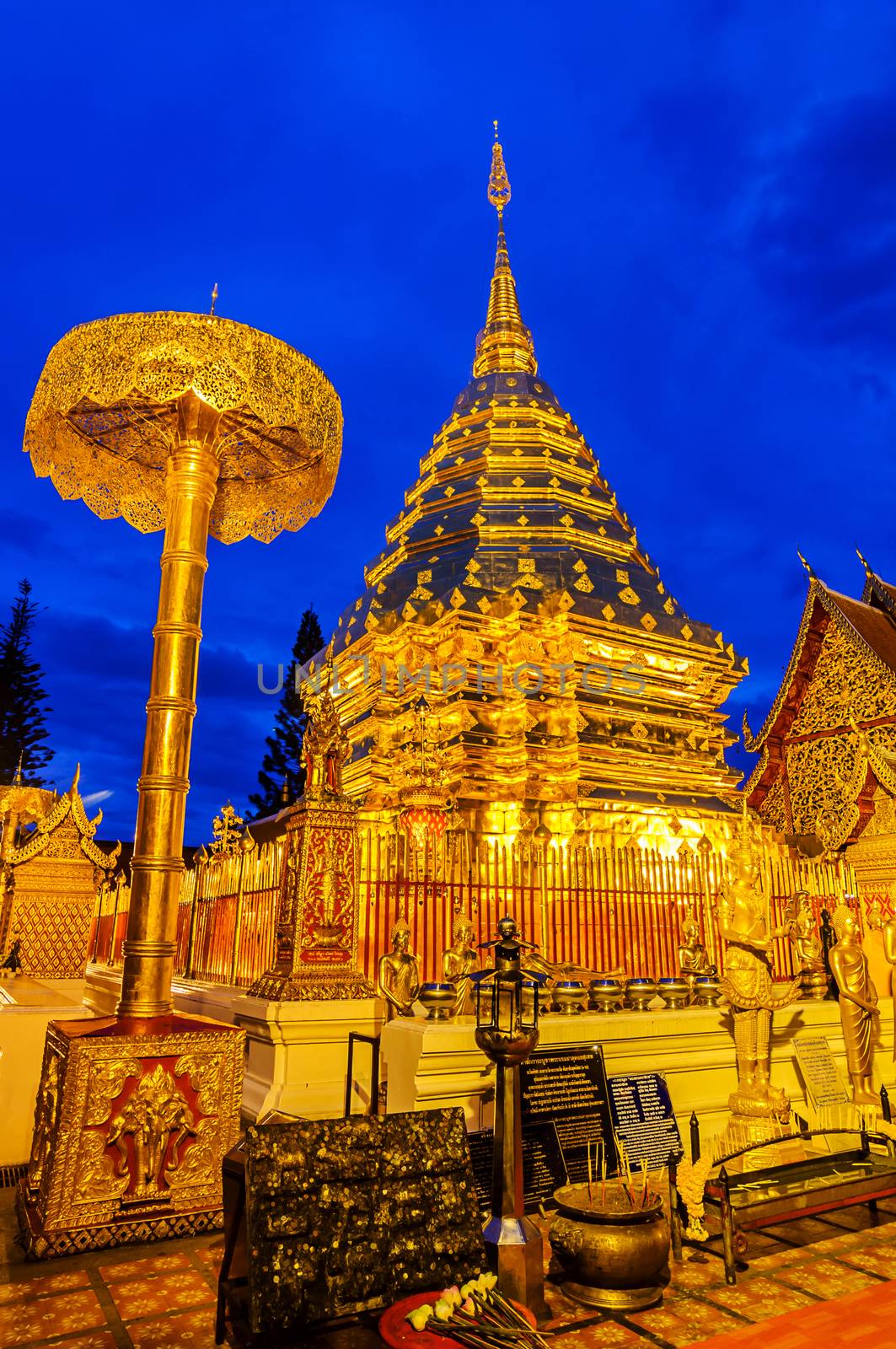 Pagoda Doi Suthep by NuwatPhoto