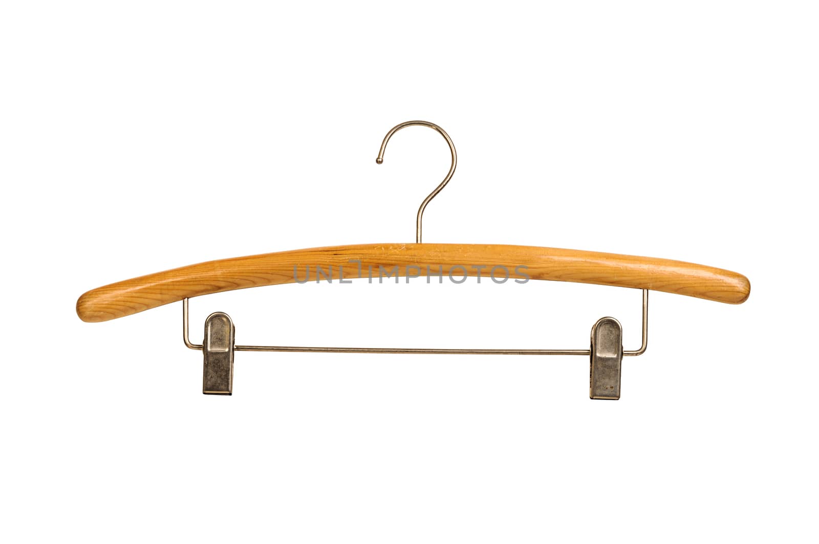 Coat hanger isolated on white background with clipping path