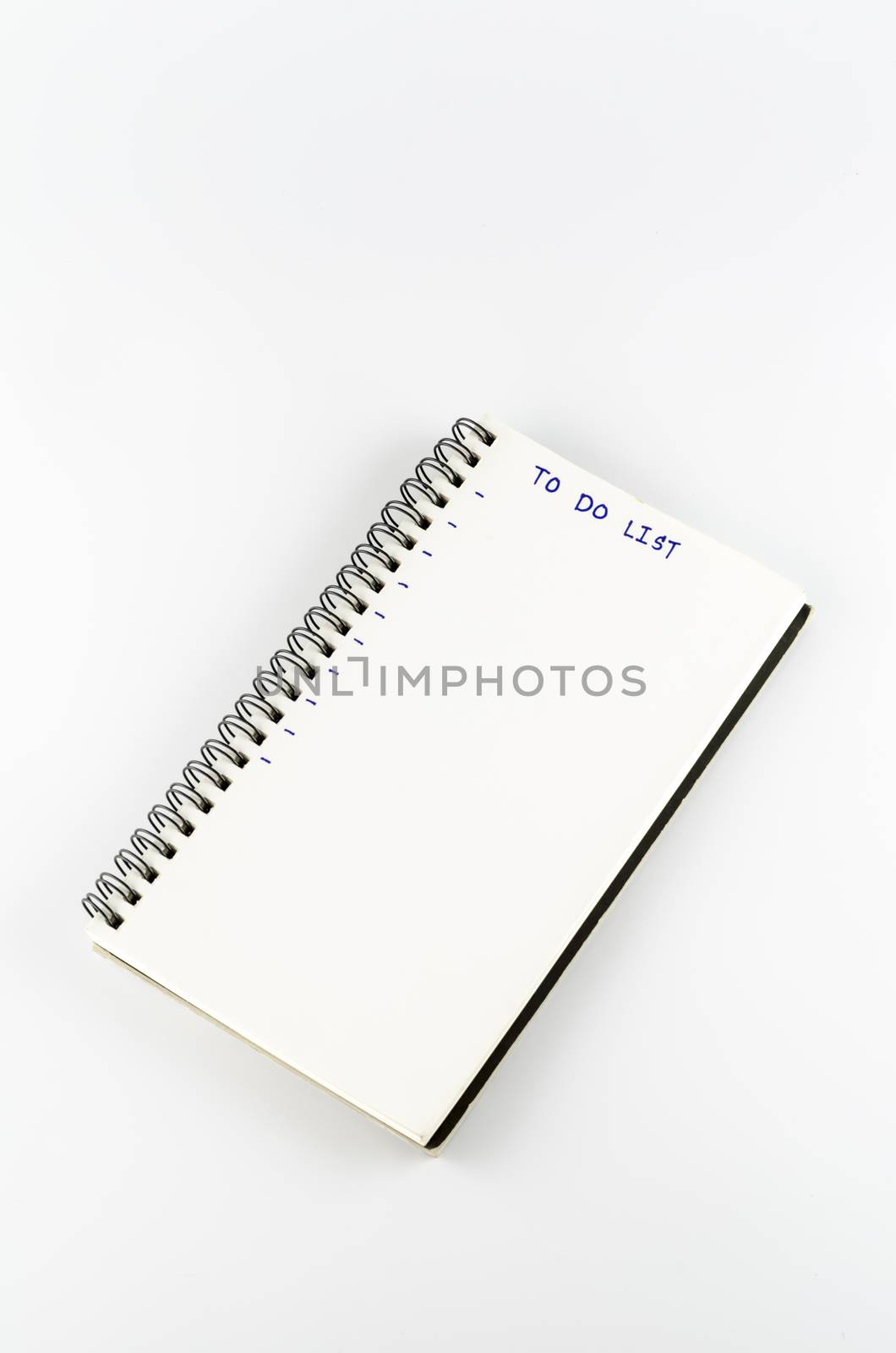 notebook write to do list word on a white back ground