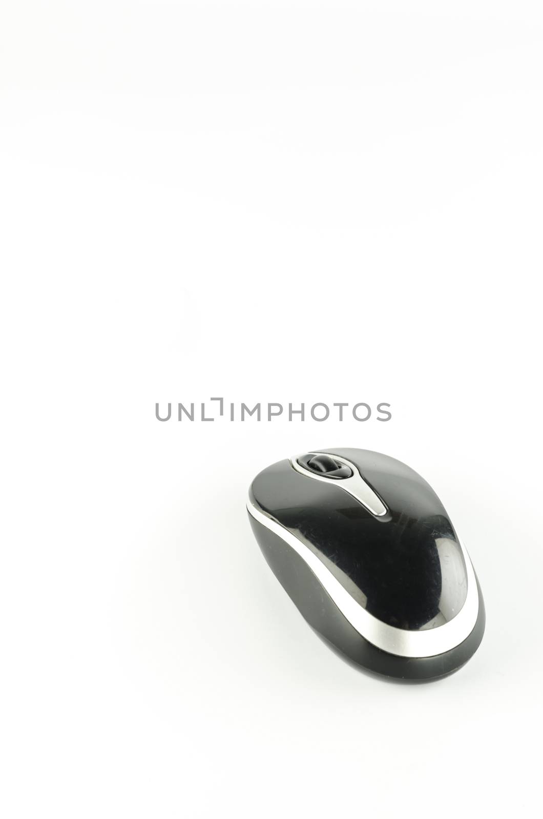 computer wireless mouse on a white background