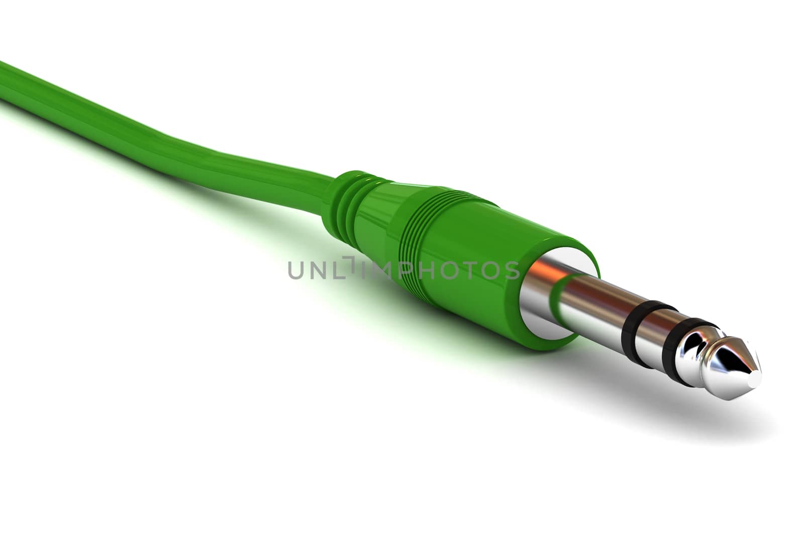 A Colourful 3d Rendered Illustration of a Jack Plug