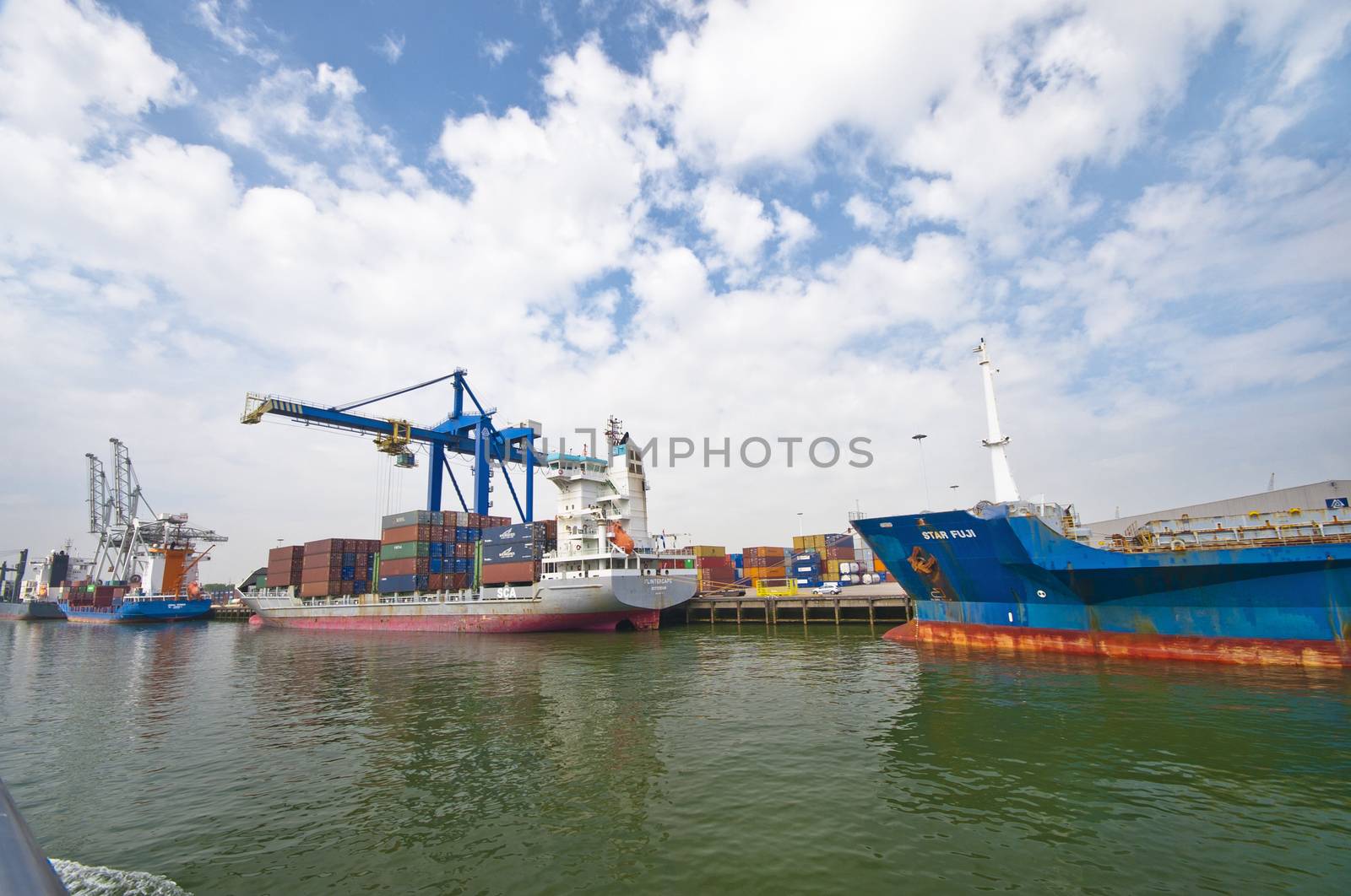 In the biggest European port. Rotterdam.