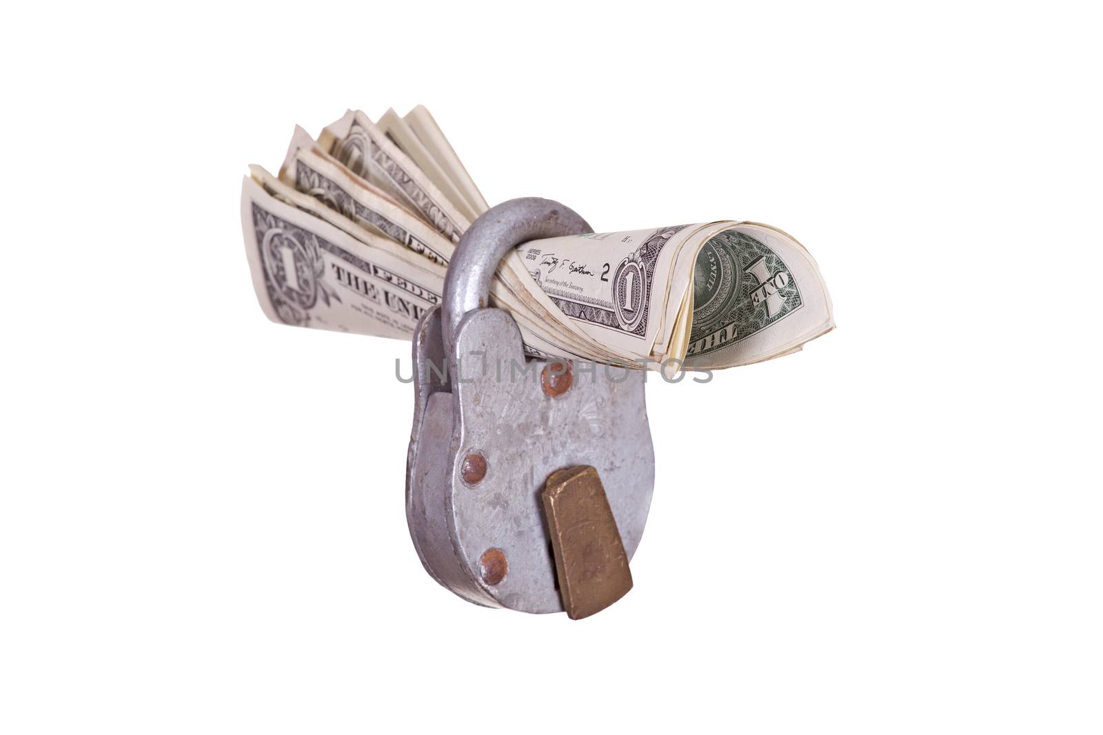 dollars captured with padlock by pterwort