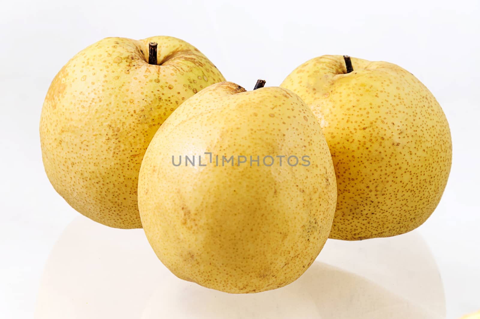 Chinese pear isolated on white background