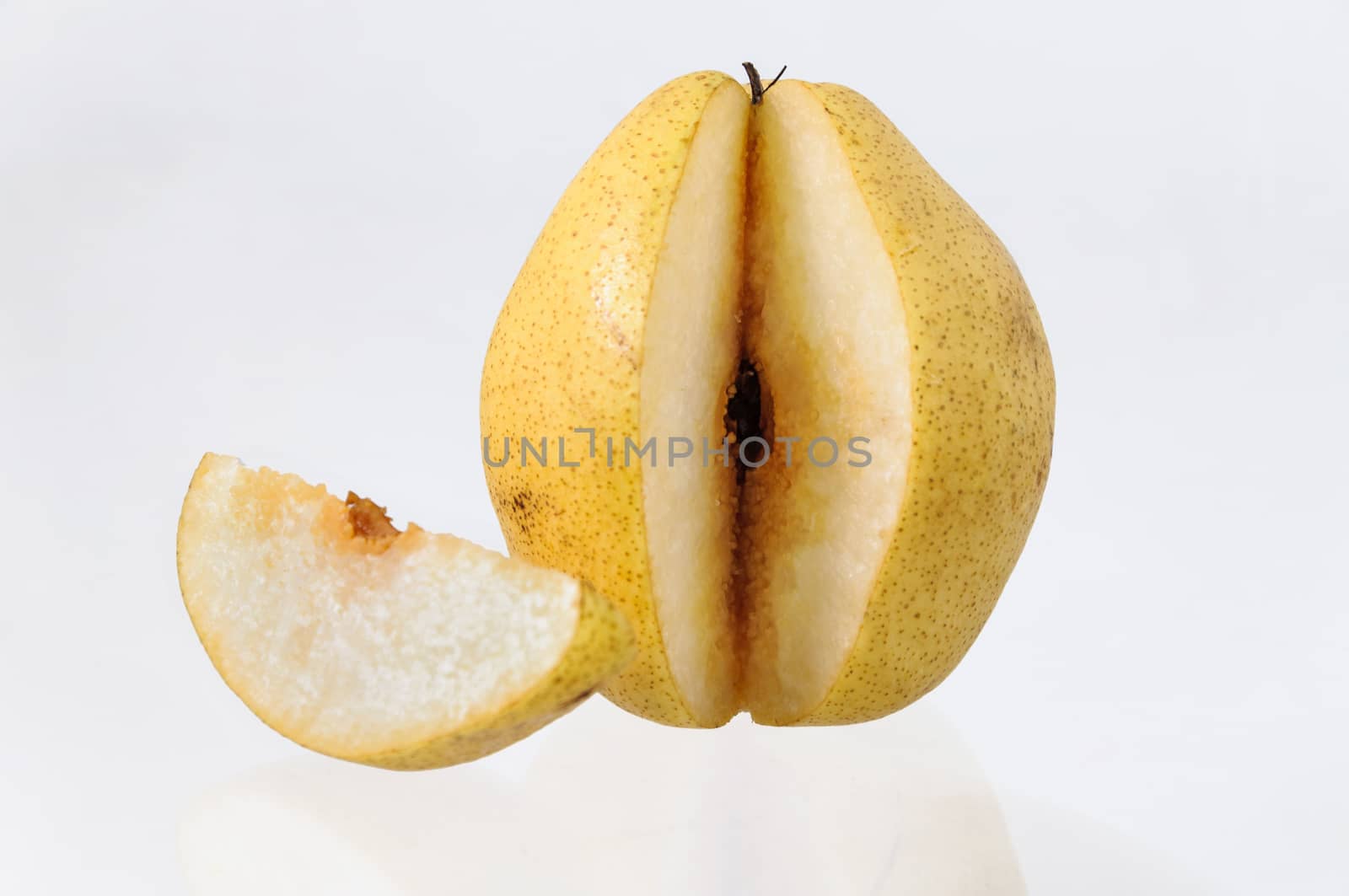 Chinese pear isolated on white background