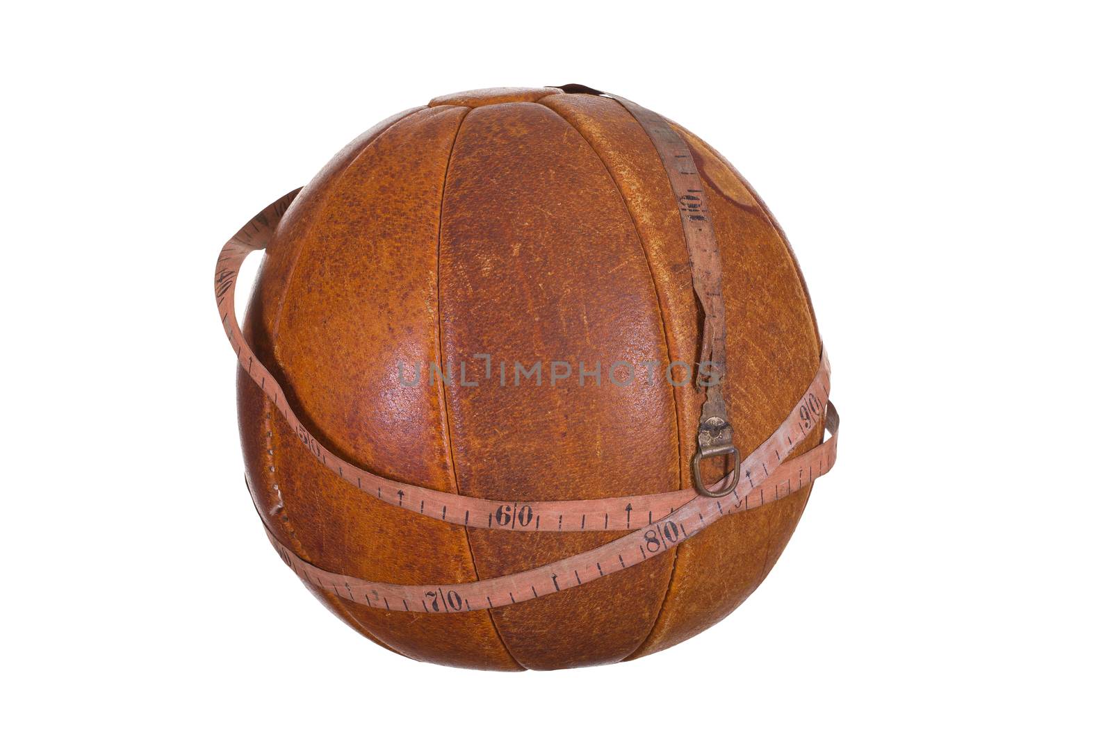 old ball with measure tape