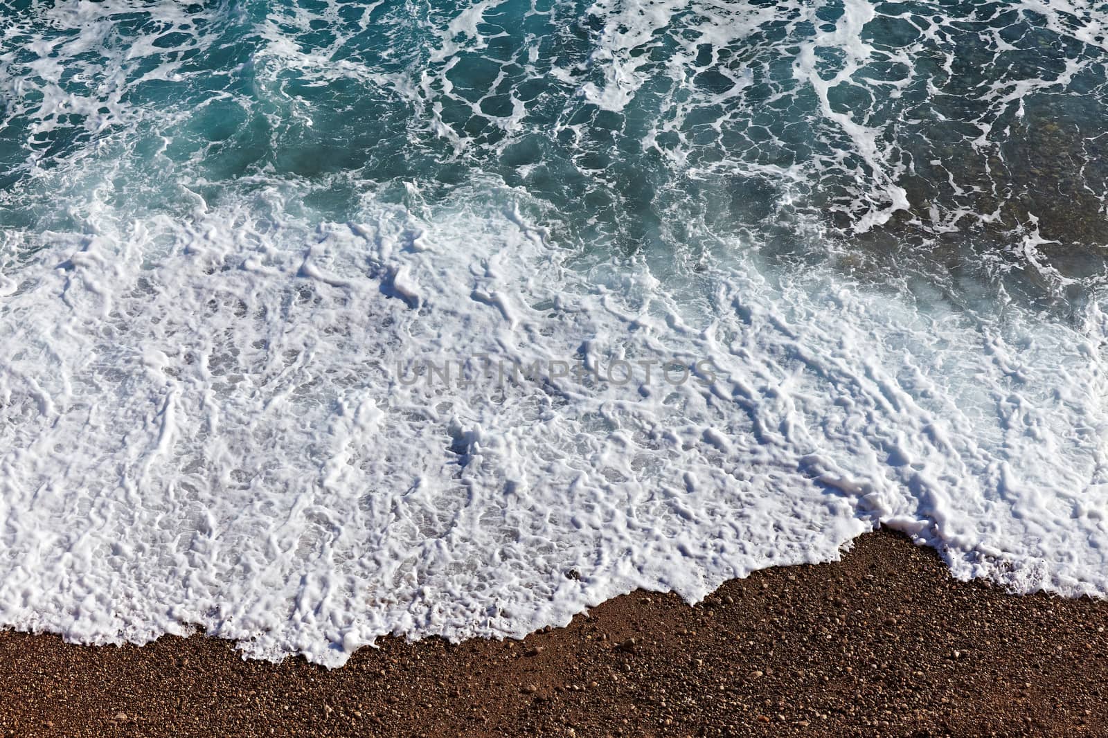 Waves of the sea at a beach