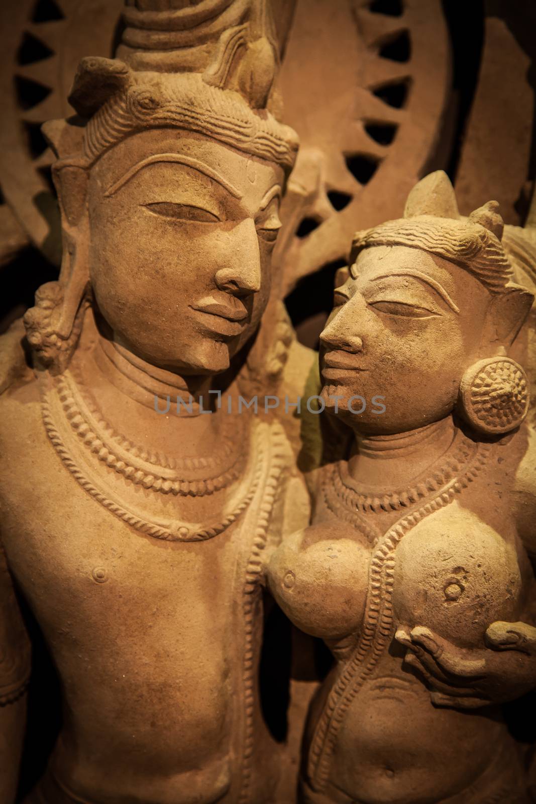 Indian lovers in tantric position, north-west India original manufact, 10-11 century