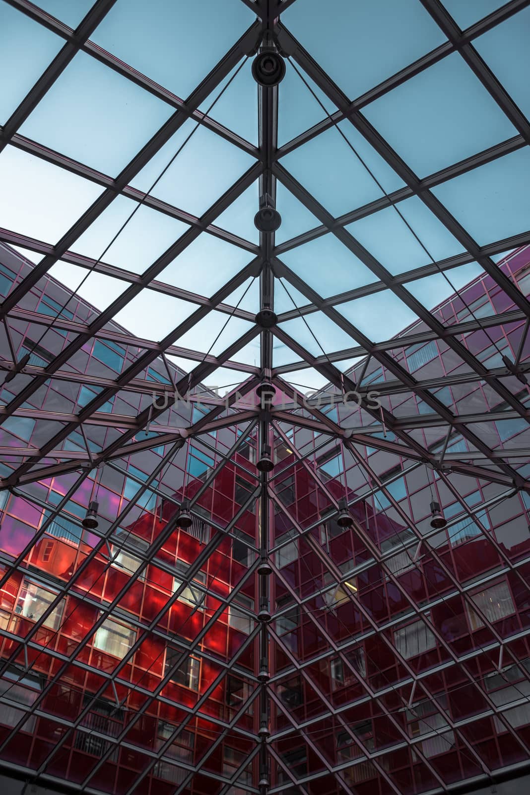 Shot of modern building midday with many windows