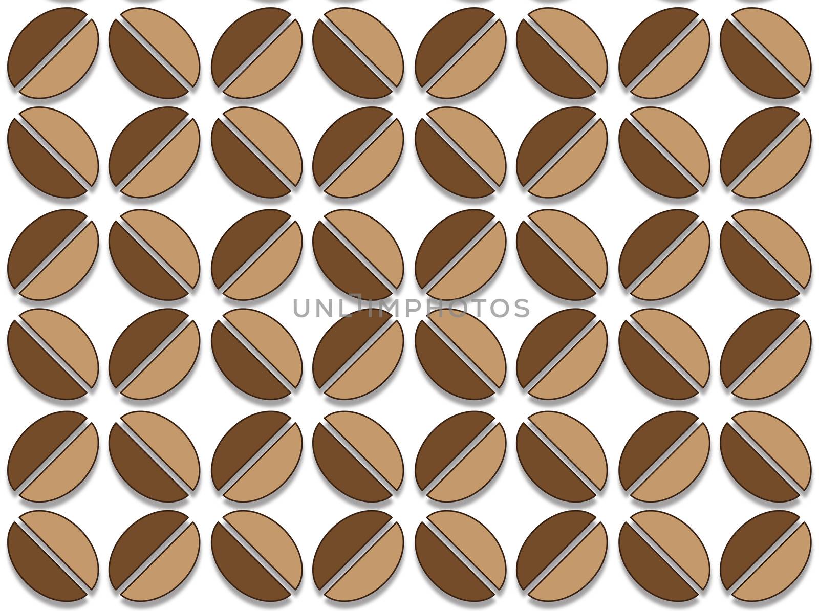 background or fabric brown Stylized coffee pattern