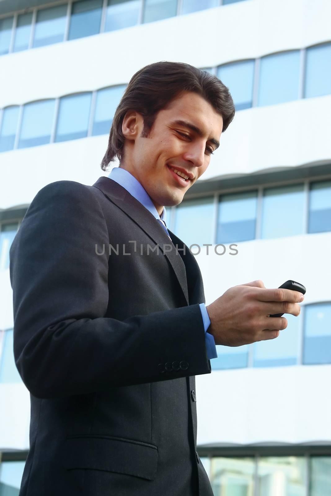 Businessman using a mobile phone 