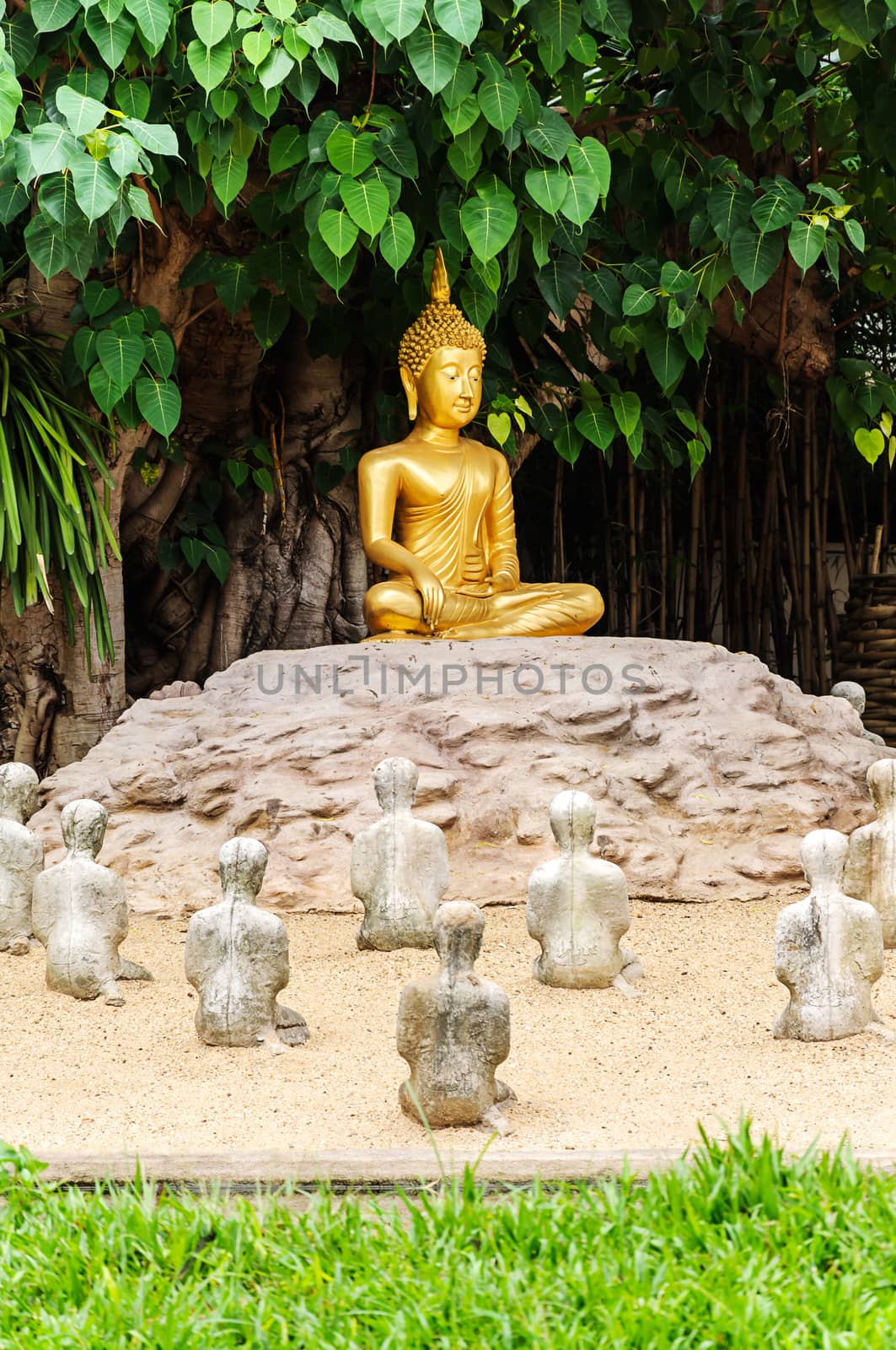 Buddha under the Bo tree at Wat Phan-Tao temple in Chiang mai,Thailand