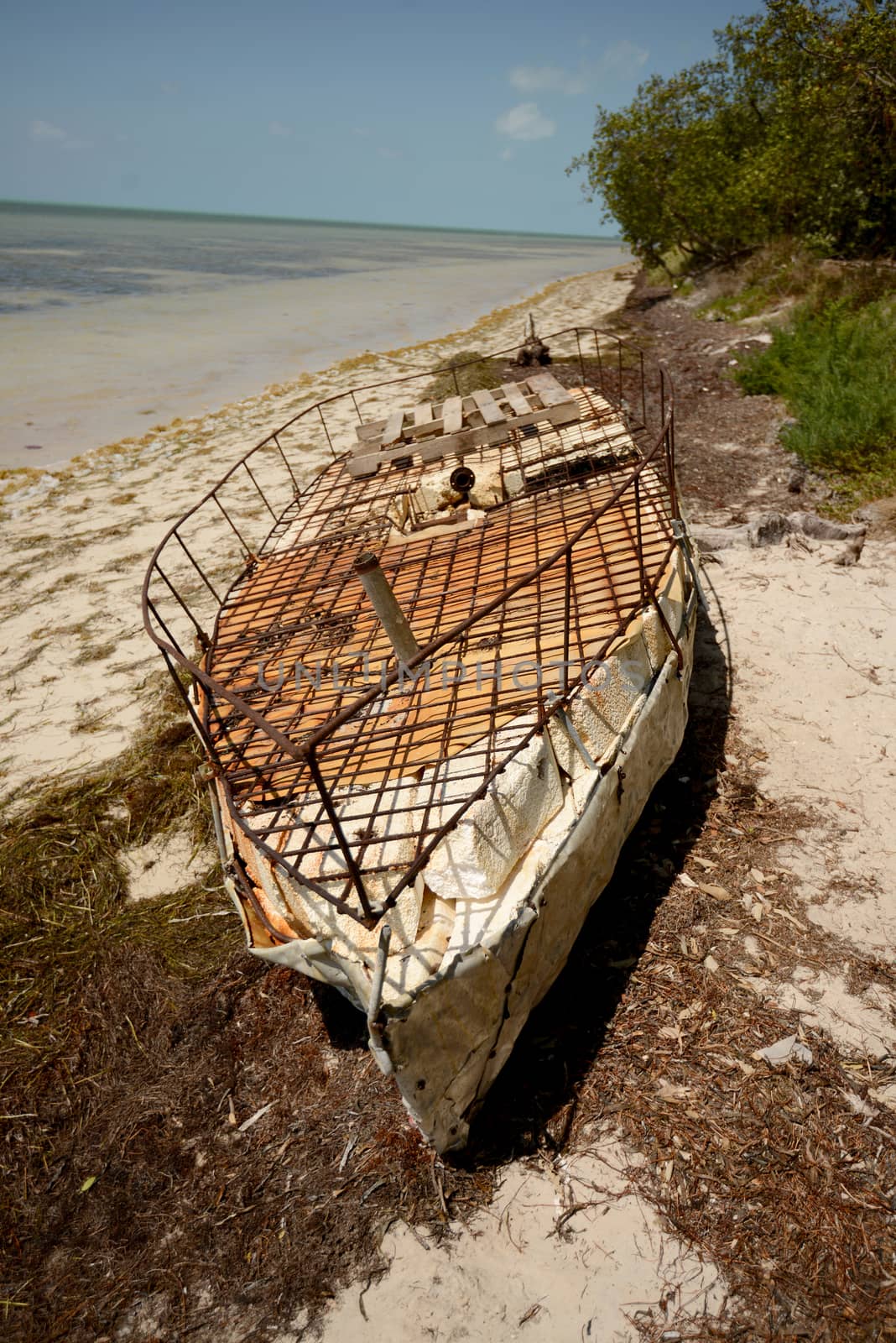 Cuban refugee raft off the coast of Florida