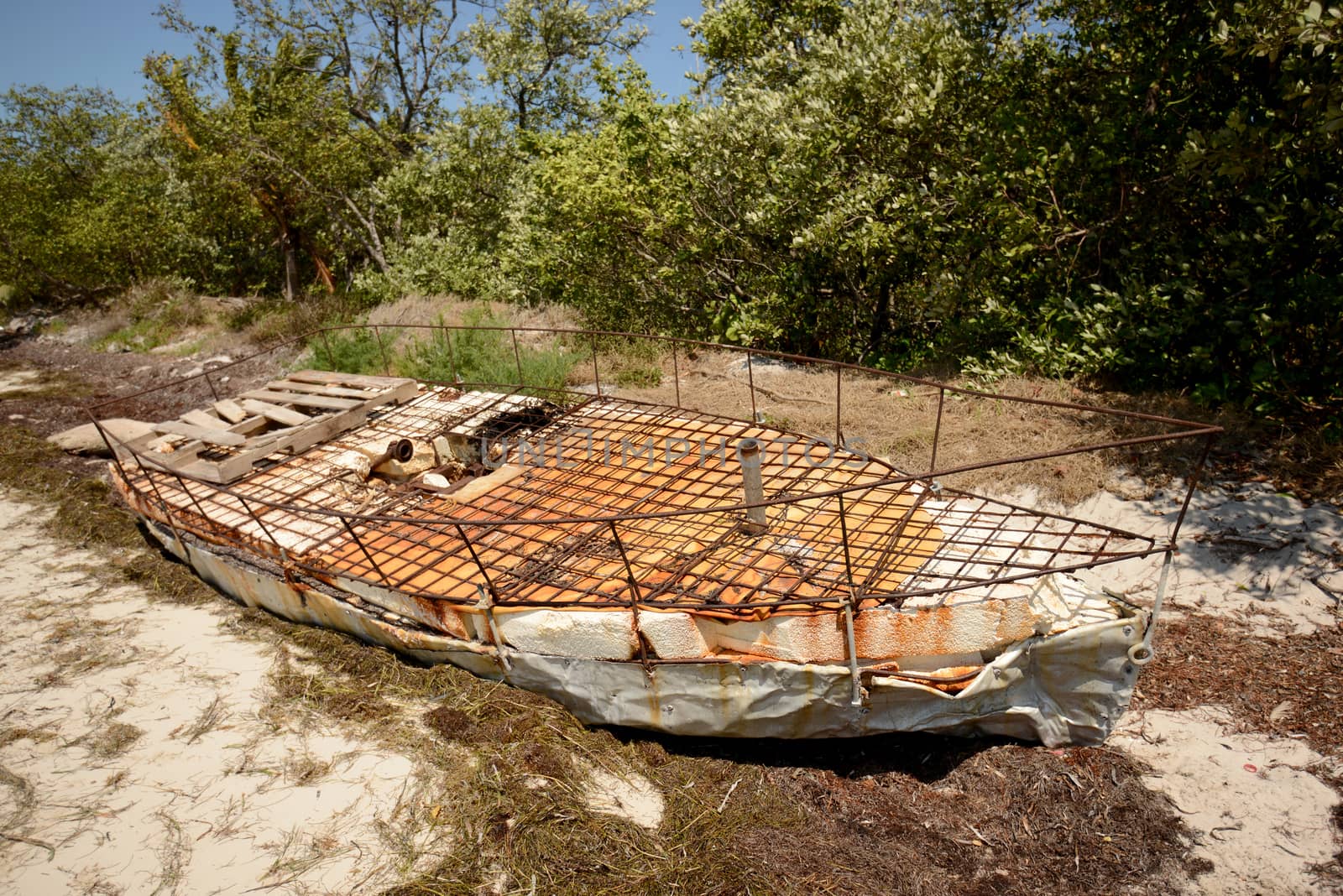 Cuban refugee raft off the coast of Florida