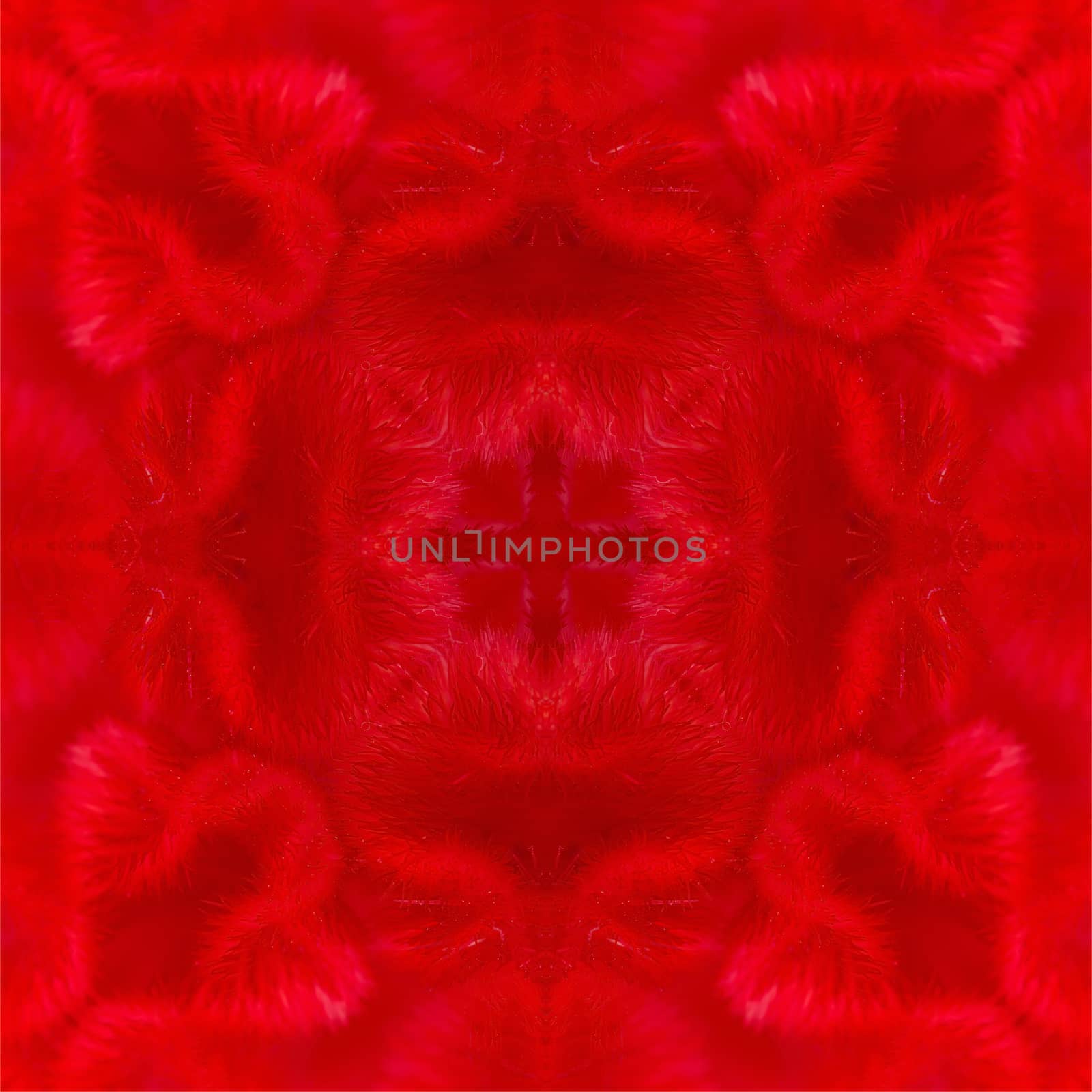 Red background abstract of Cockscomb or Chinese Wool Flower (Celosia argentea)