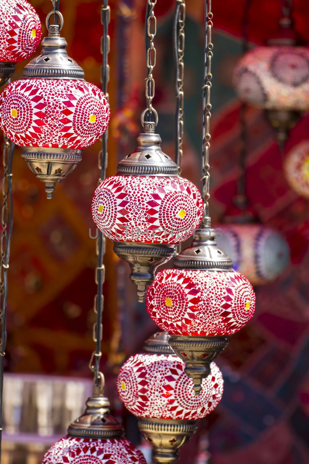 Shop, Oriental style lamps craft in a bazaar by FernandoCortes