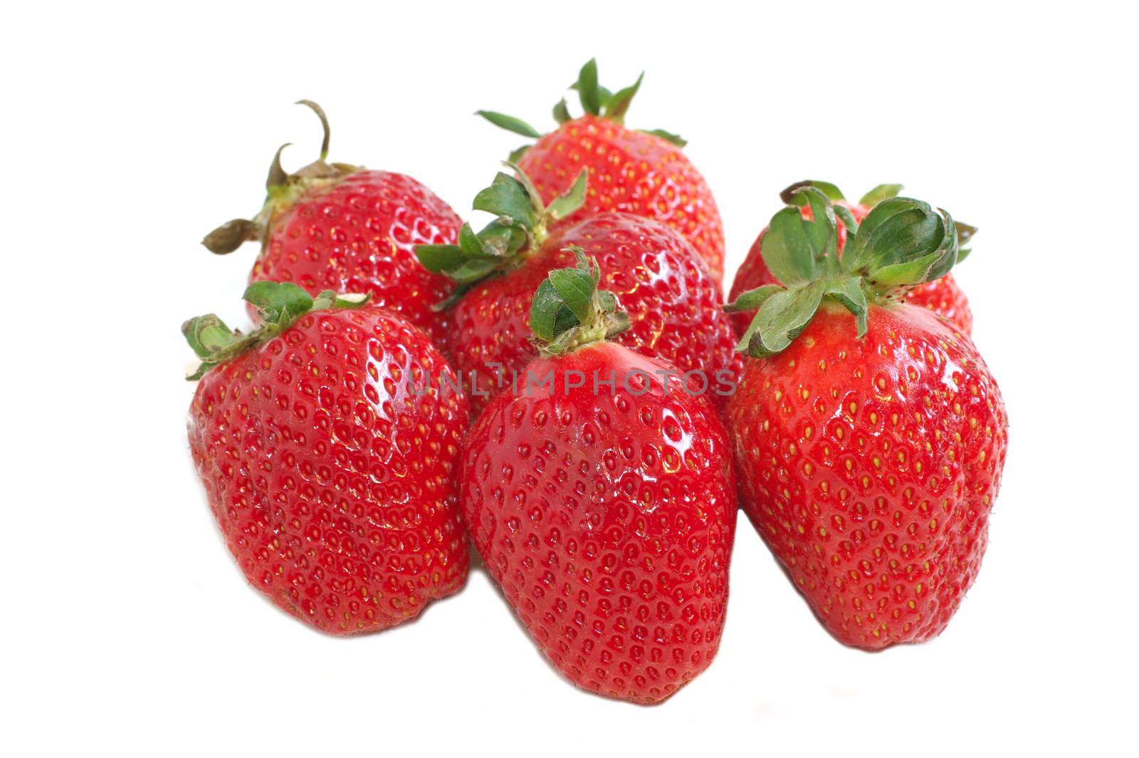 Group of strawberry isolated on white background