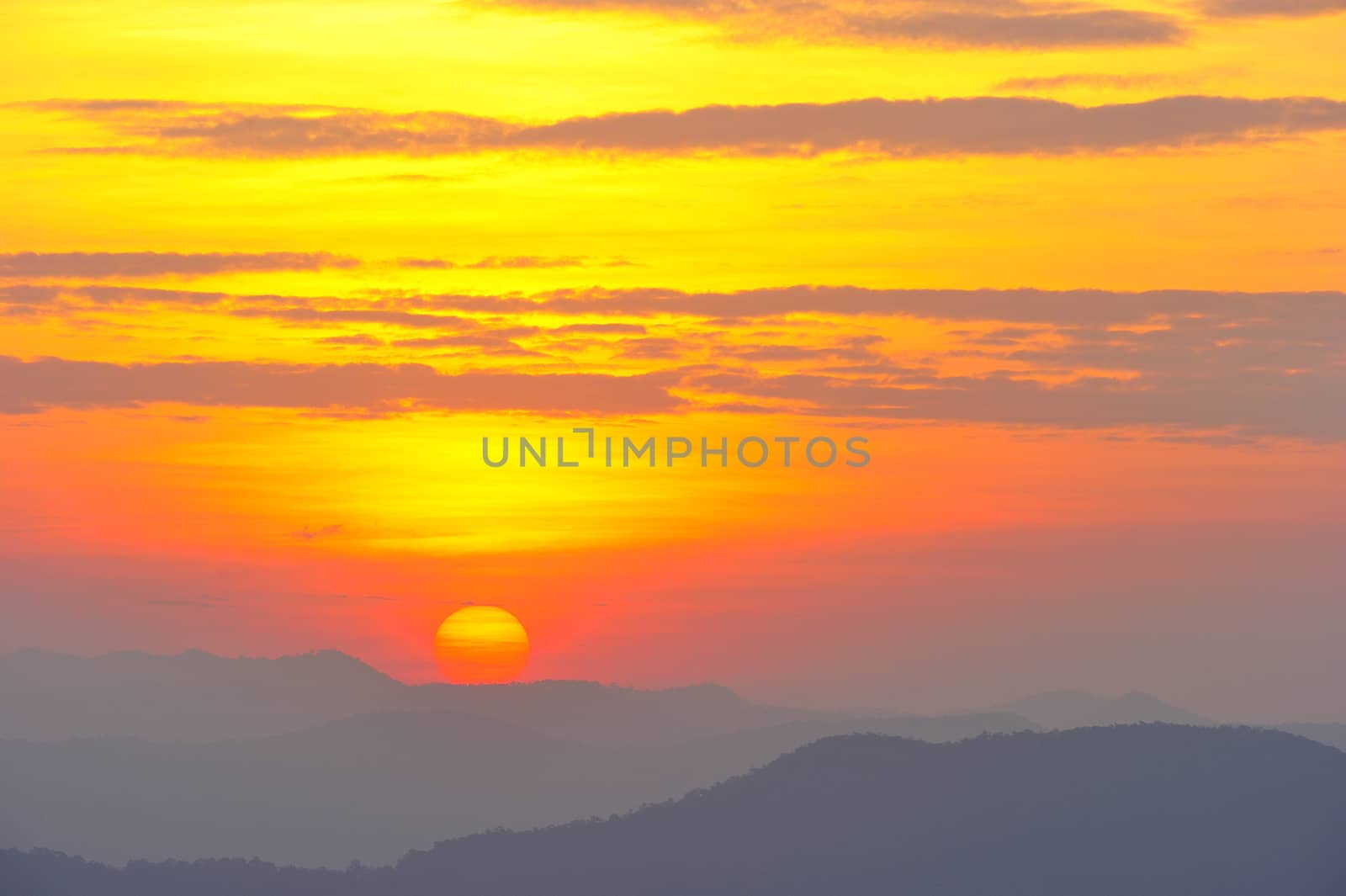sunrise at Nan province,North of thailand by think4photop
