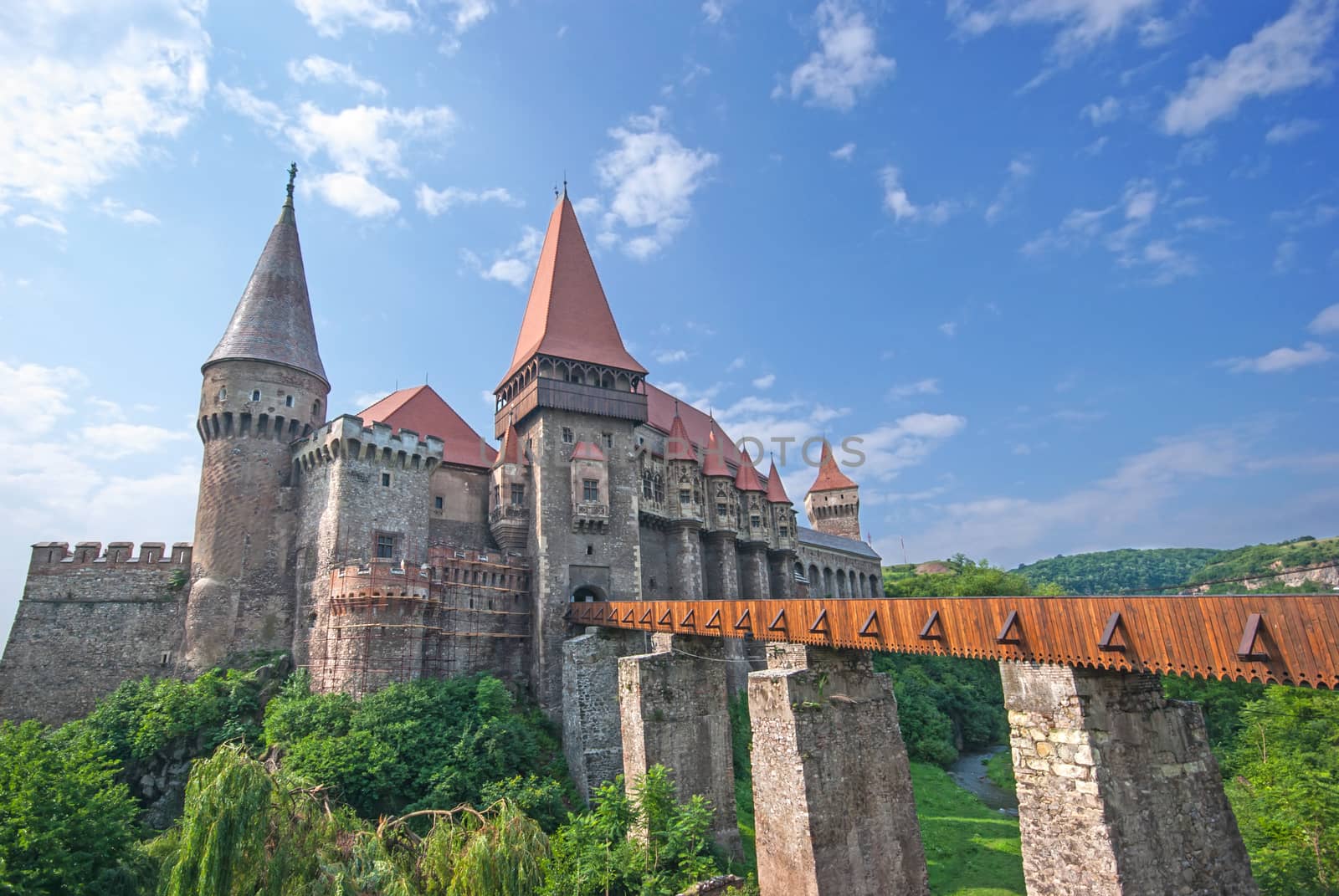 Corvin castle, a medieval building in Hunedoara, Romania