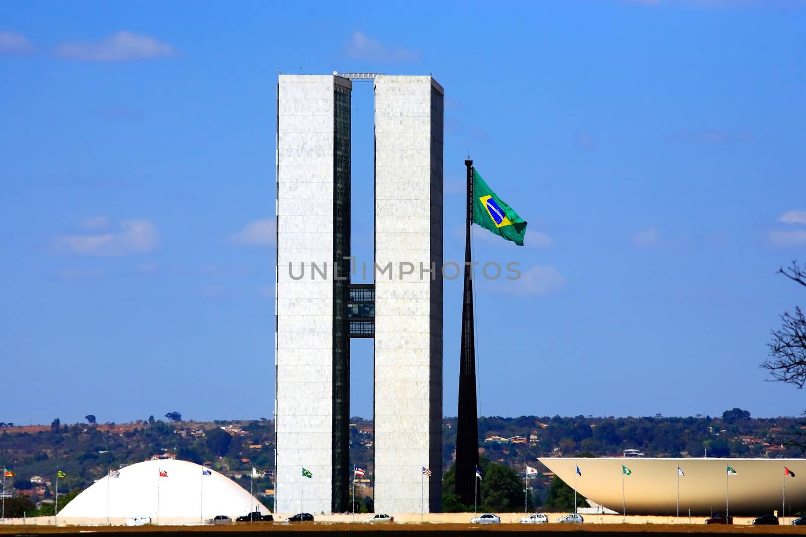 The Metropolitan Cathedral of Brasilia city capital of Brazil  of the architect Oscar Niemeyer