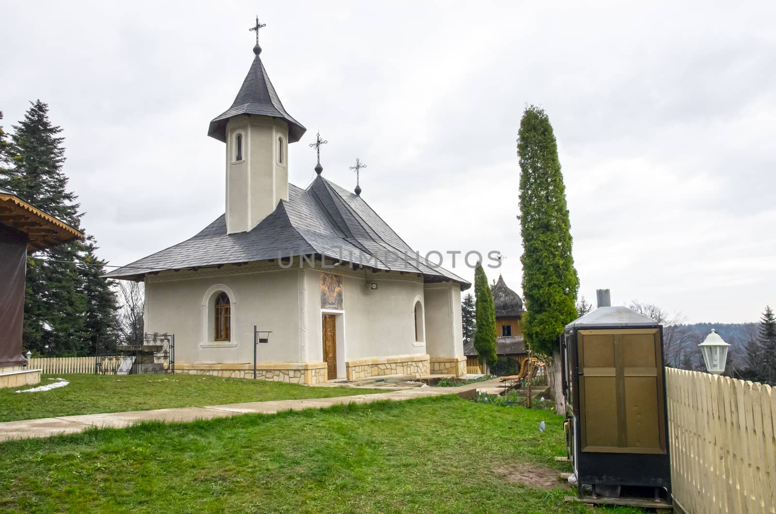 Small orthodox church on the hill, Romania