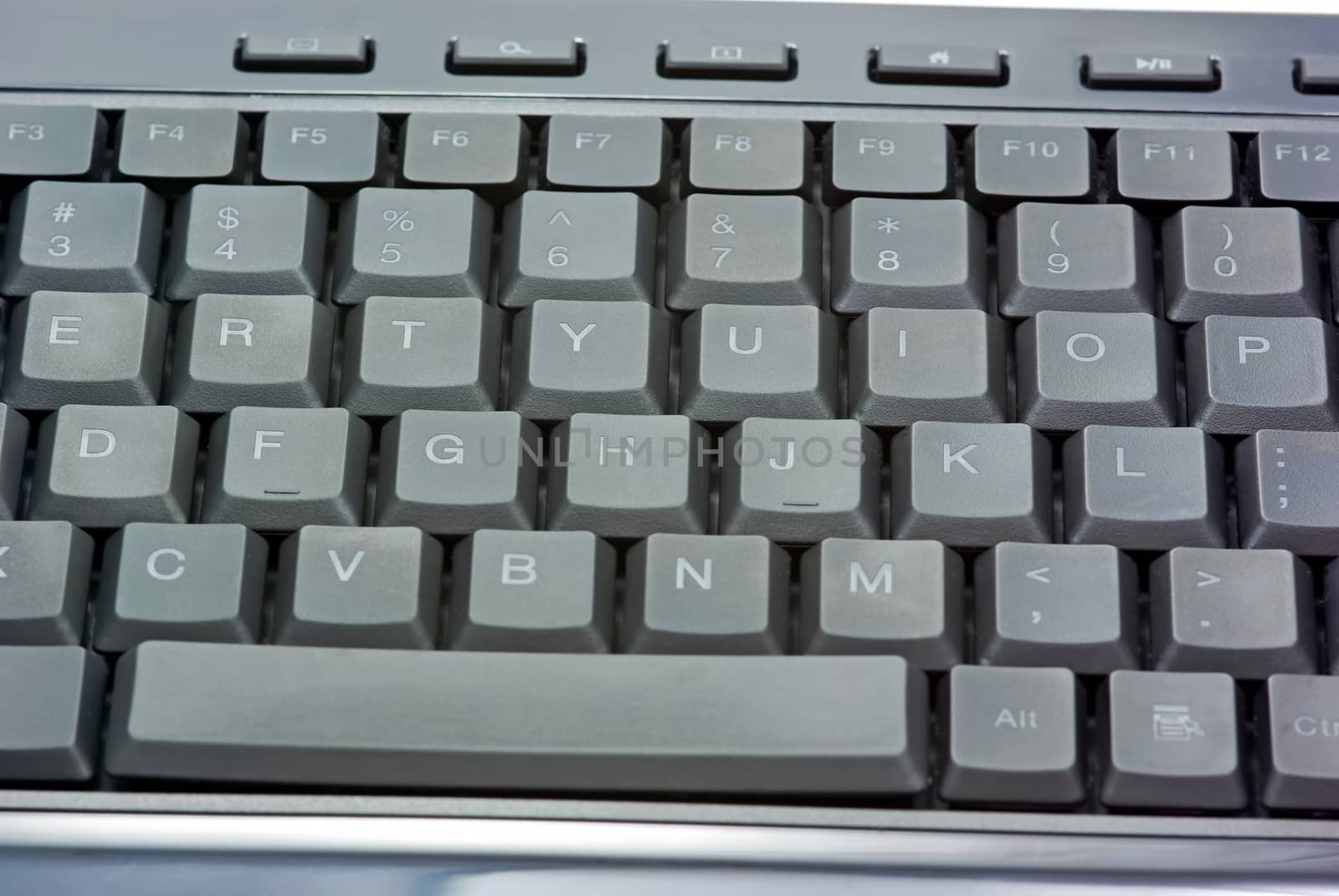 Close up image of a black keyboard