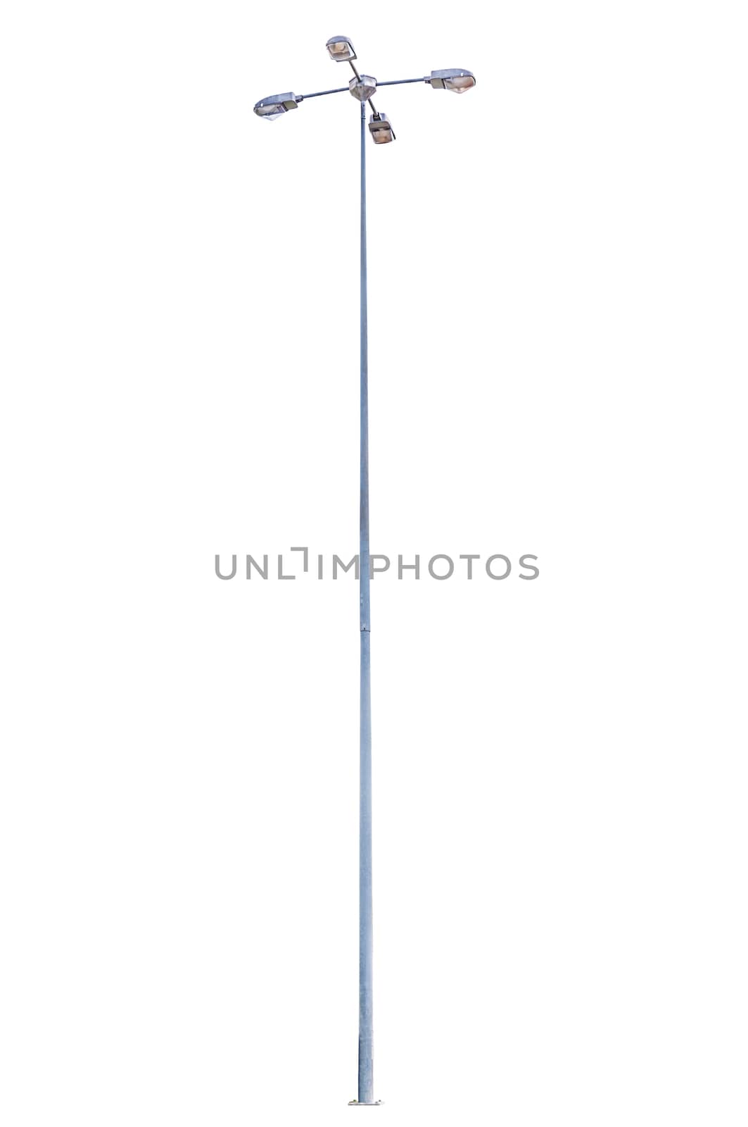 Light pole isolated on white background