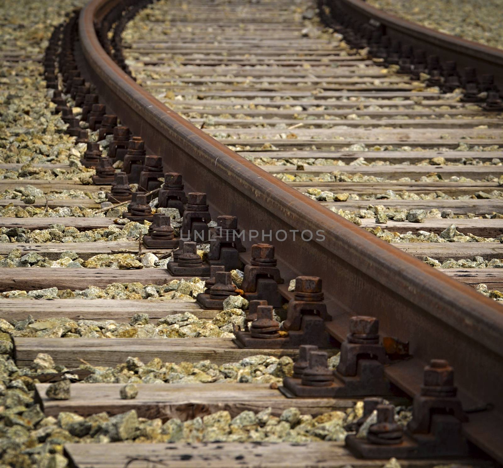 background detail rusty abandoned railway line