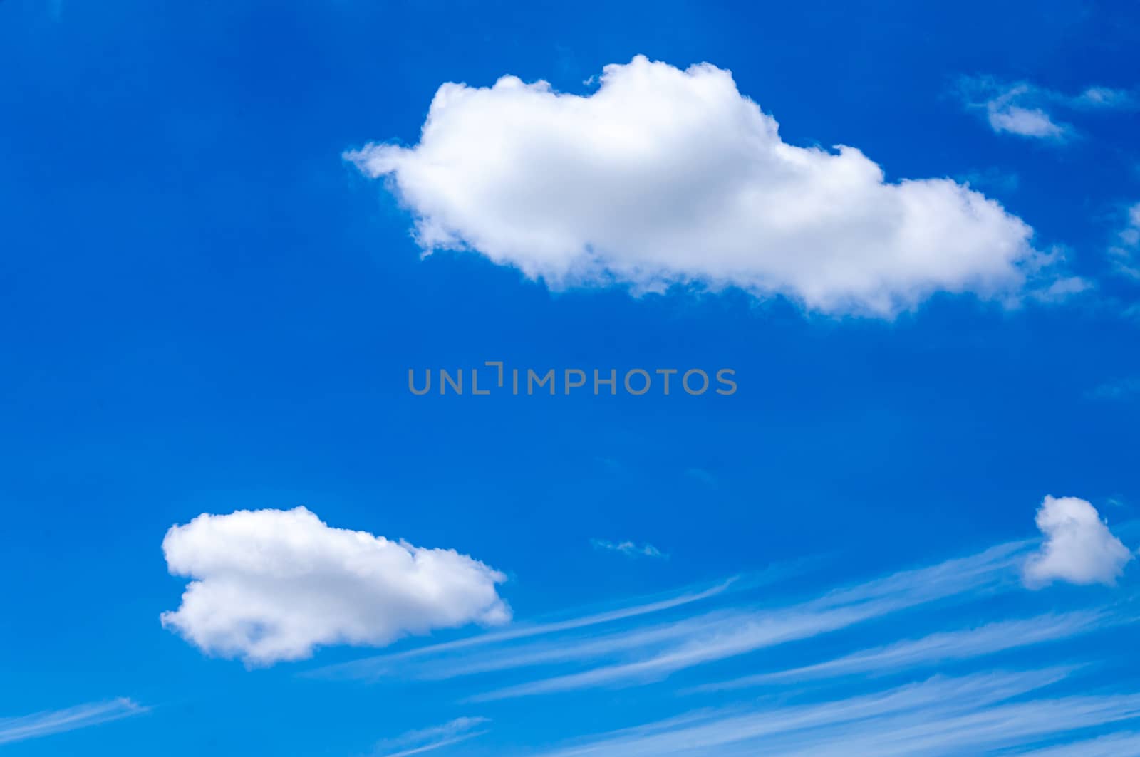 Blue sky background with white clouds 