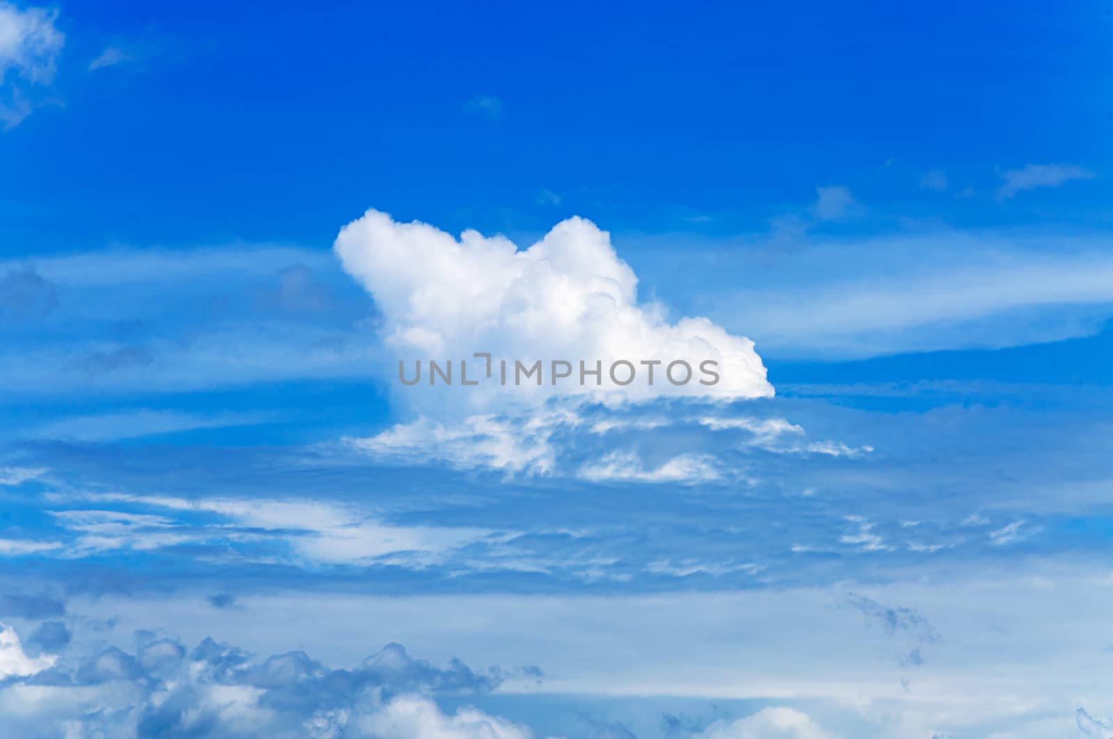 Blue sky background by NuwatPhoto