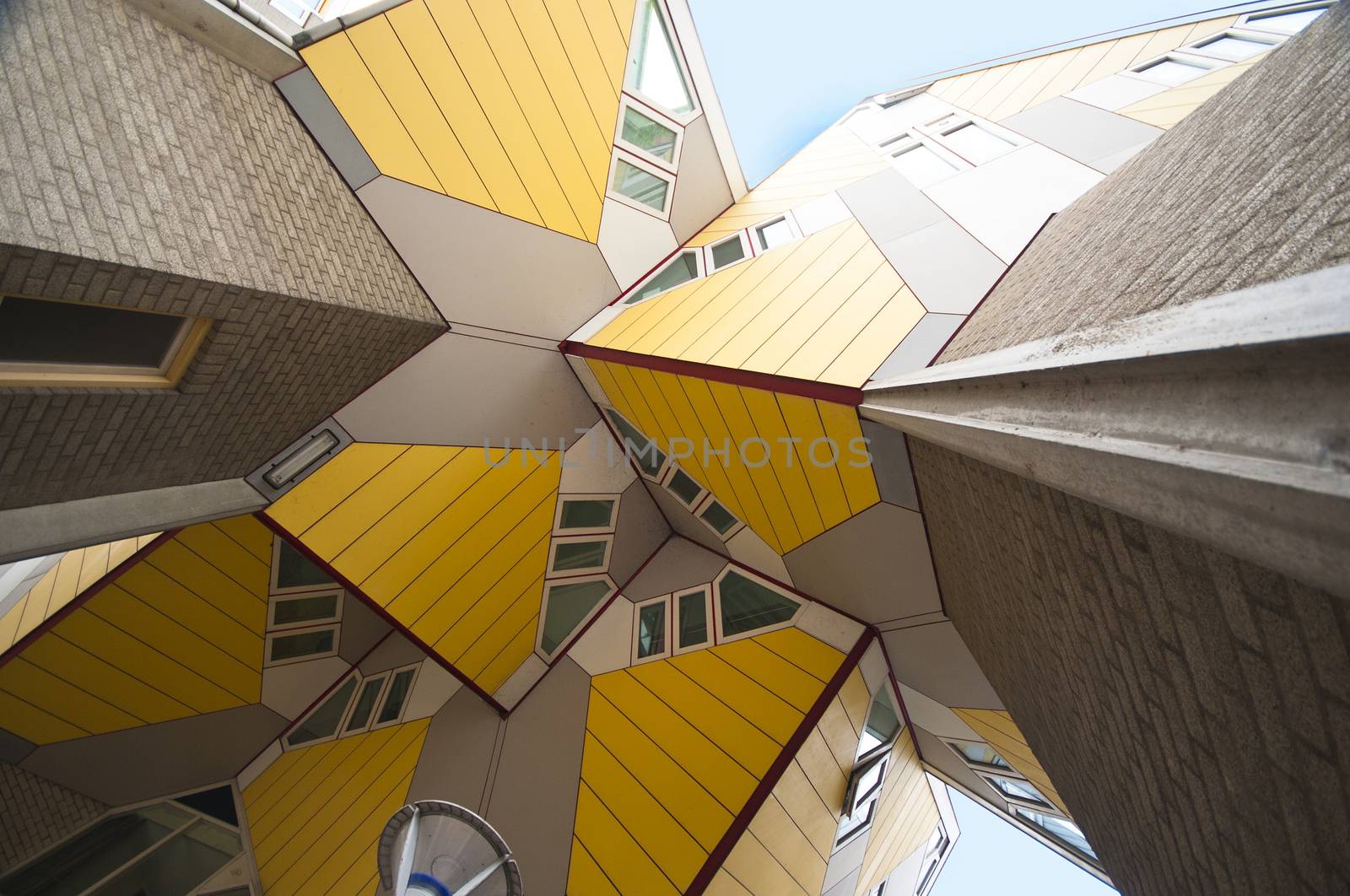 View on the Cube Houses by Piet Blom
