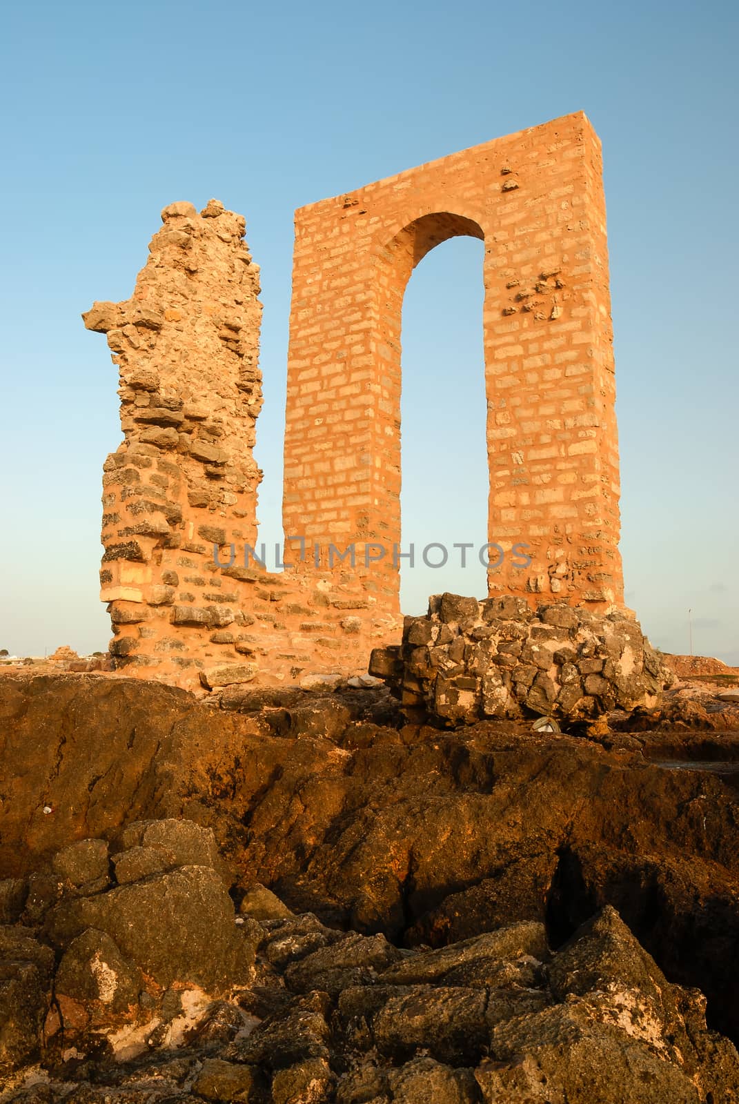 Ruins of a ancient arch,  Africa cape, Mahdia, Tunisia