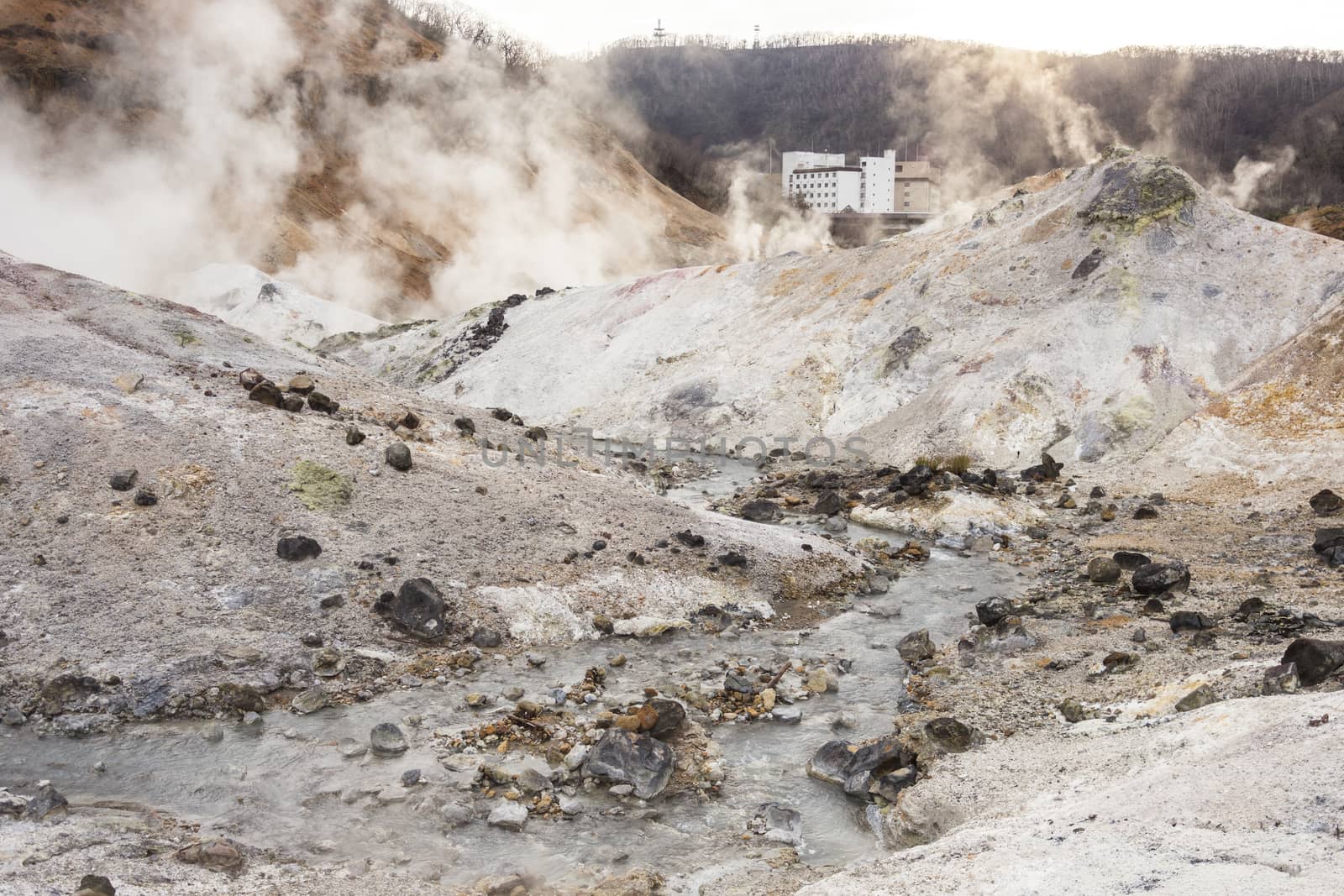 Famous Noboribetsu hot springs, Hokkaido, Japan by 2nix