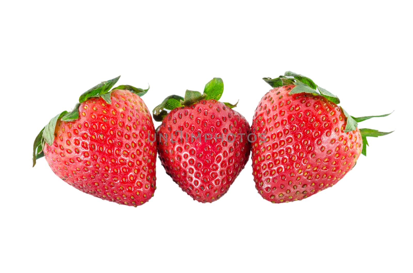 Organic Strawberry fruits nature on the white background