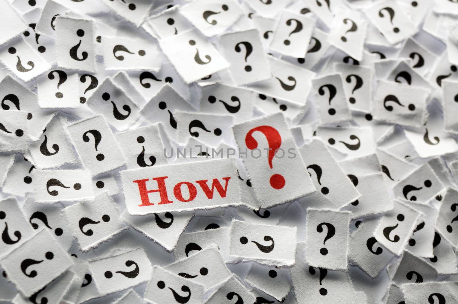 how  question marks on white papers -hard light
