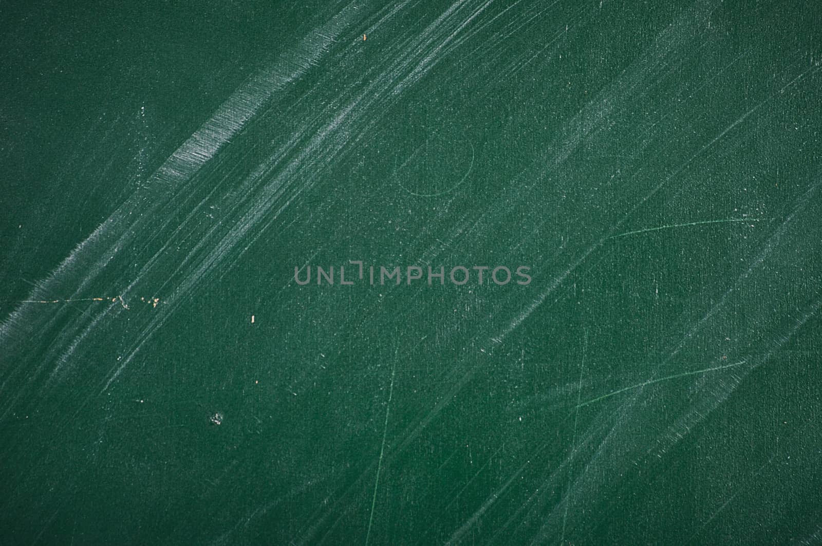 close up of an empty school green chalkboard 