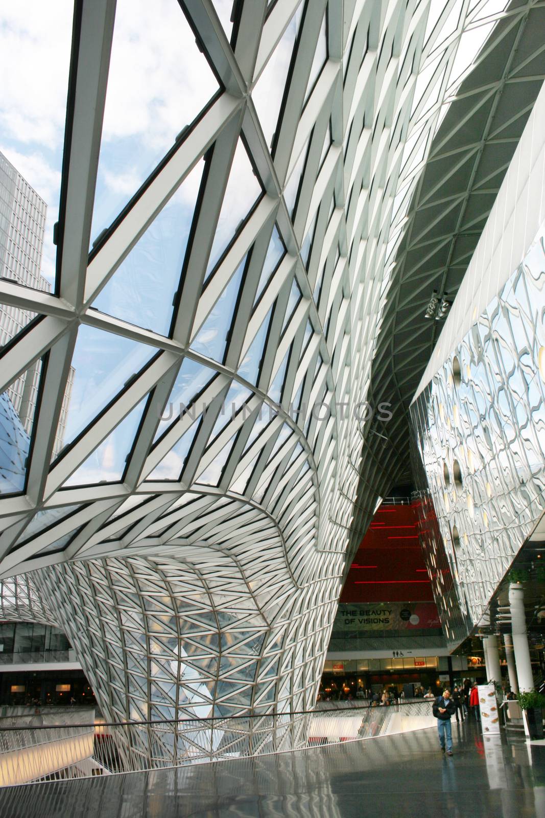 FRANKFURT AM MAIN, GERMANY, MAY The 3rd 2014: 
The MyZeil is a shopping mall in the city center of Frankfurt am Main, designed by Roman architect Massimiliano Fuksas.