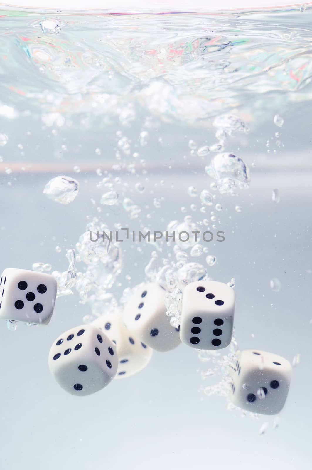 Dices under water