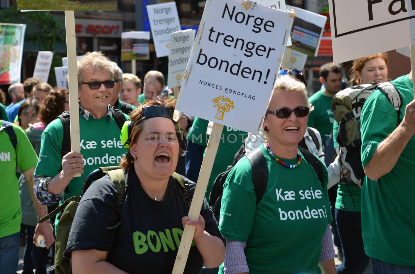 Norwegian farmers protest the Norwegian government's agricultural policies during a rally organized by the Norwegian Agrarian Association (Norsk Bondelag) in Oslo.